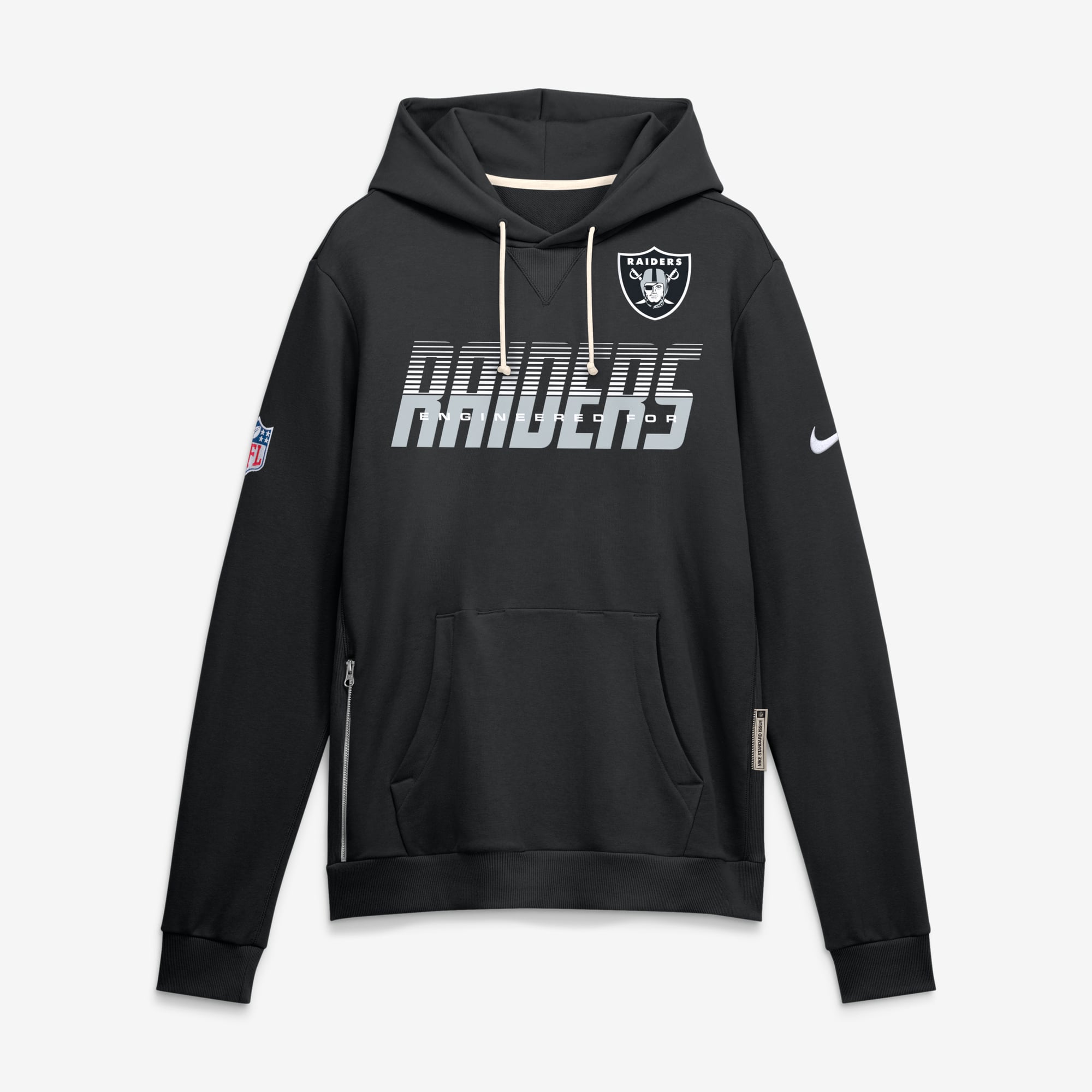Men's Nike Black Las Vegas Raiders Sideline Standard Issue Top Prospect Dri-FIT Hoodie