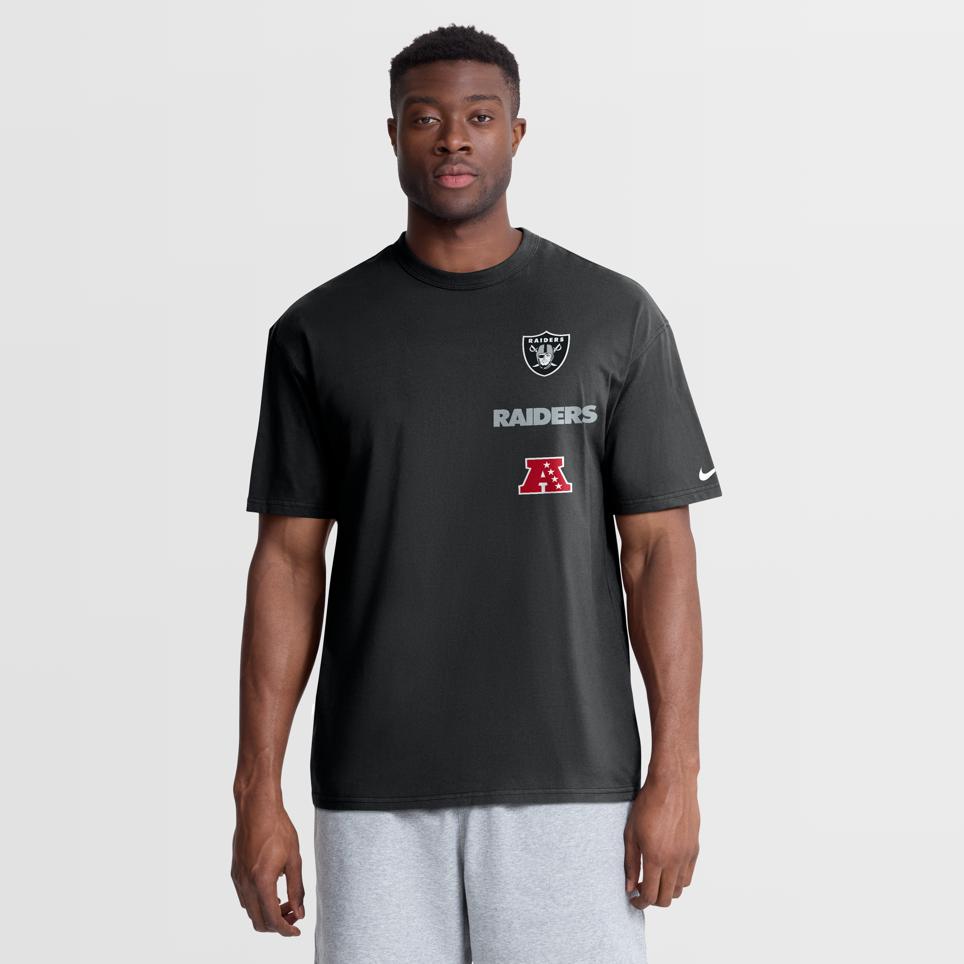 T-shirt Nike Max90 The Forward noir pour homme, Las Vegas Raiders.