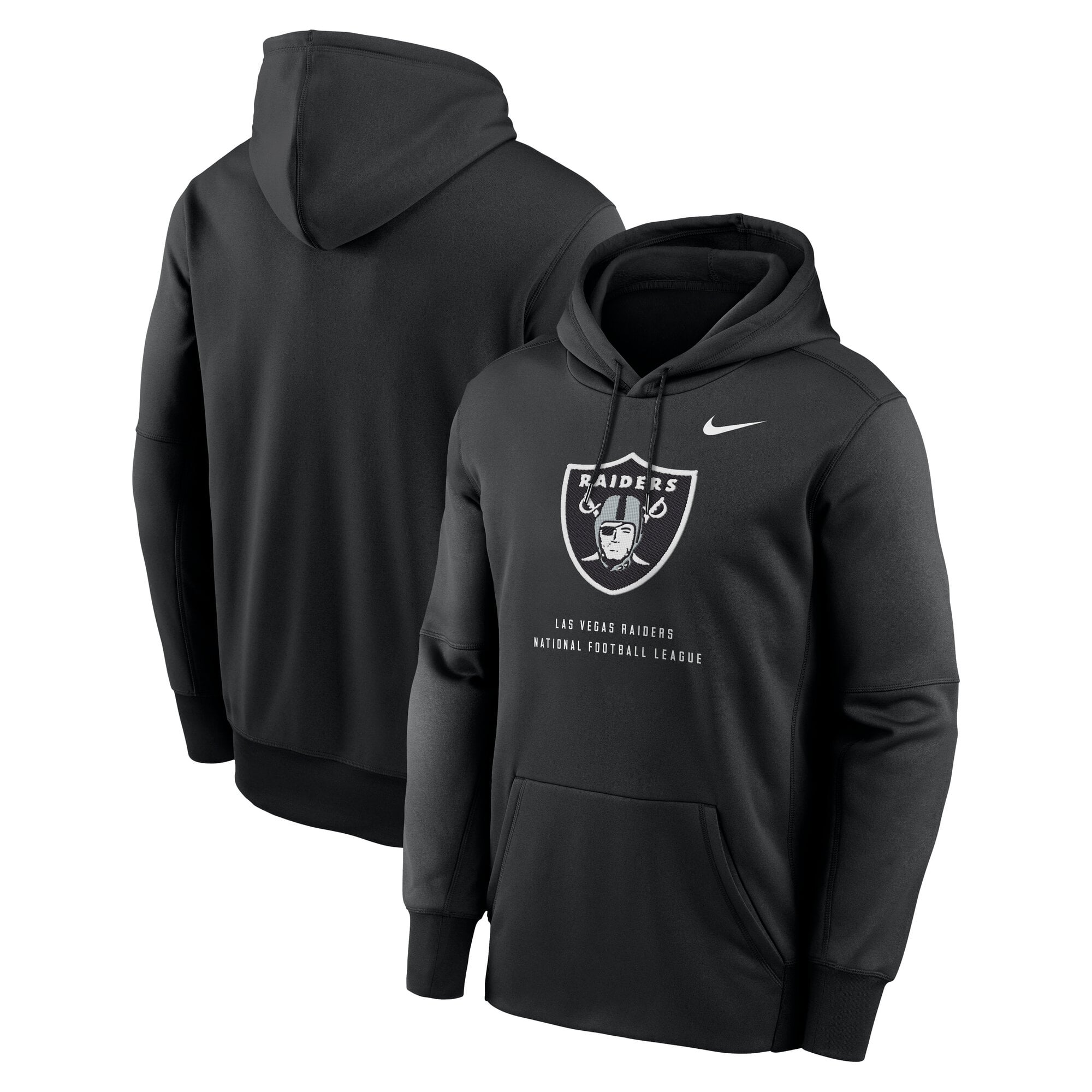 Men's Nike Black Las Vegas Raiders Toss Sweep Therma-FIT Hoodie