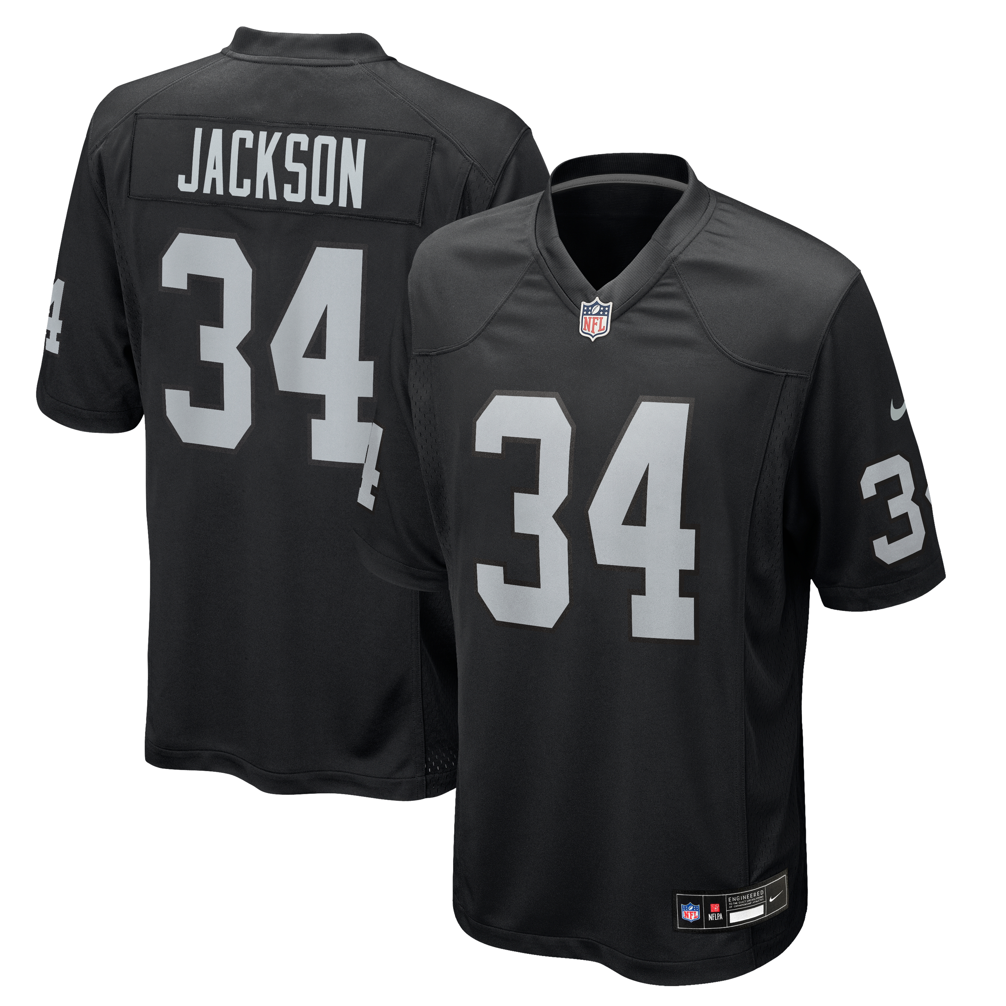 Maillot de joueur retraité Nike Bo Jackson pour hommes, noir, Las Vegas Raiders Game