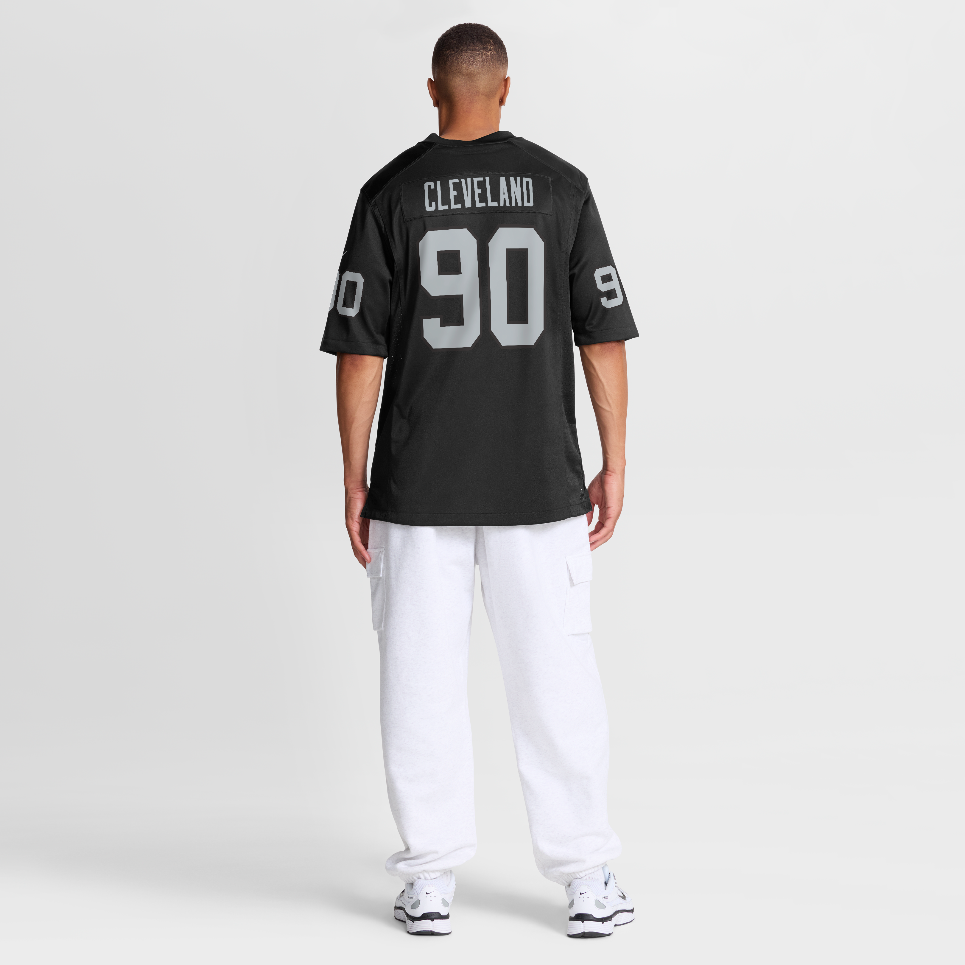 Maillot de match Nike Brandon Cleveland noir des Raiders Las Vegas pour homme