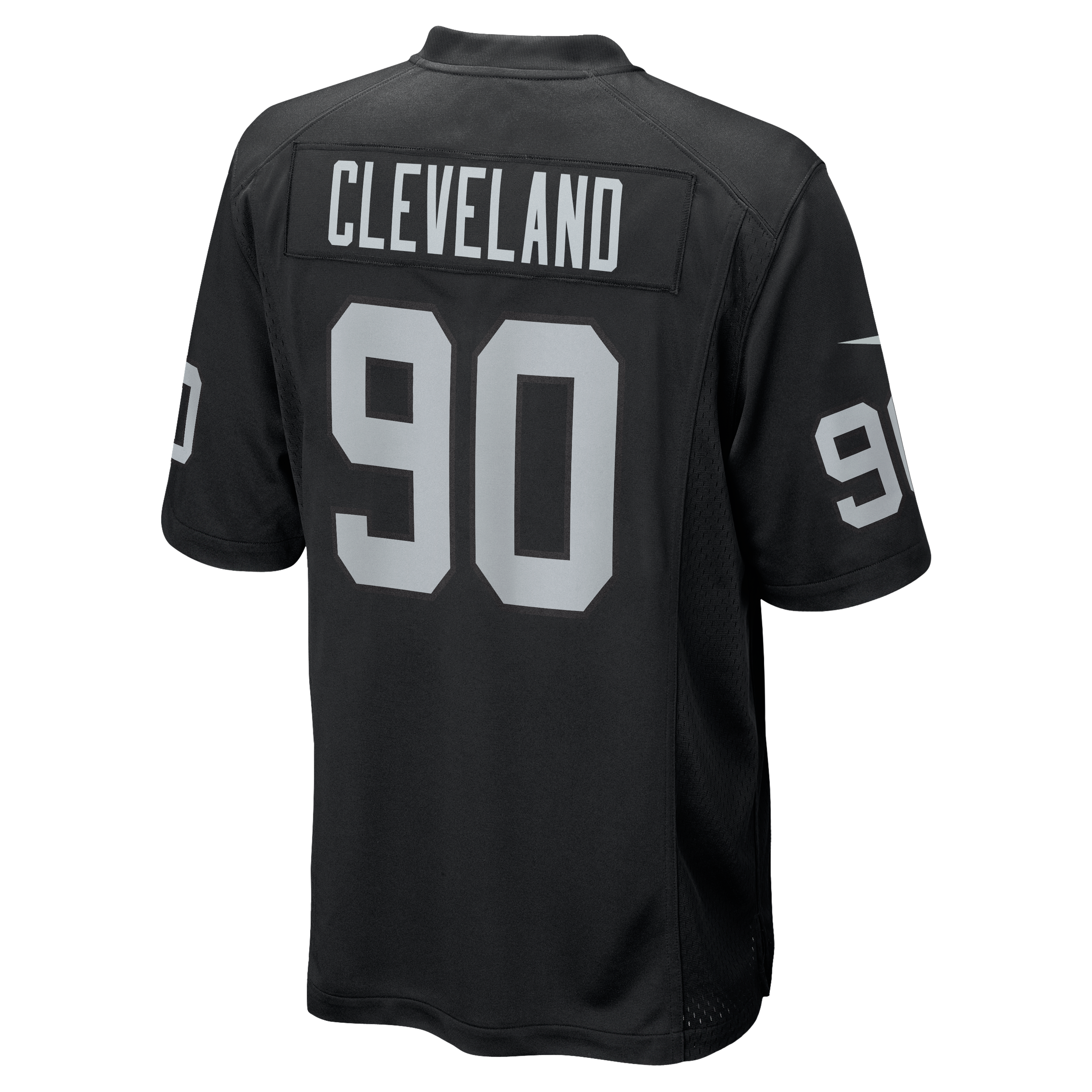 Maillot de match Nike Brandon Cleveland noir des Raiders Las Vegas pour homme