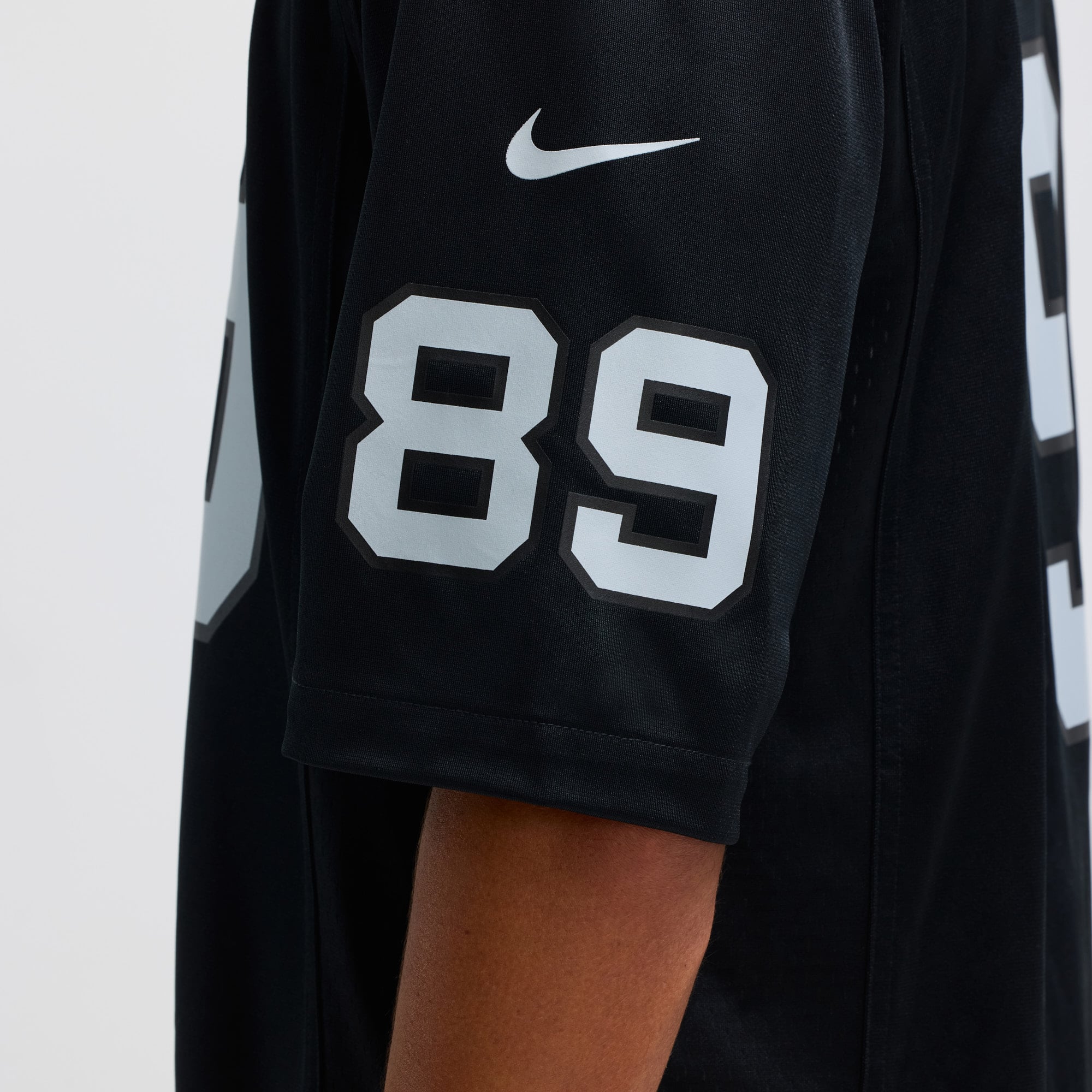Maillot de jeu Nike Brock Bowers pour homme, noir, Las Vegas Raiders