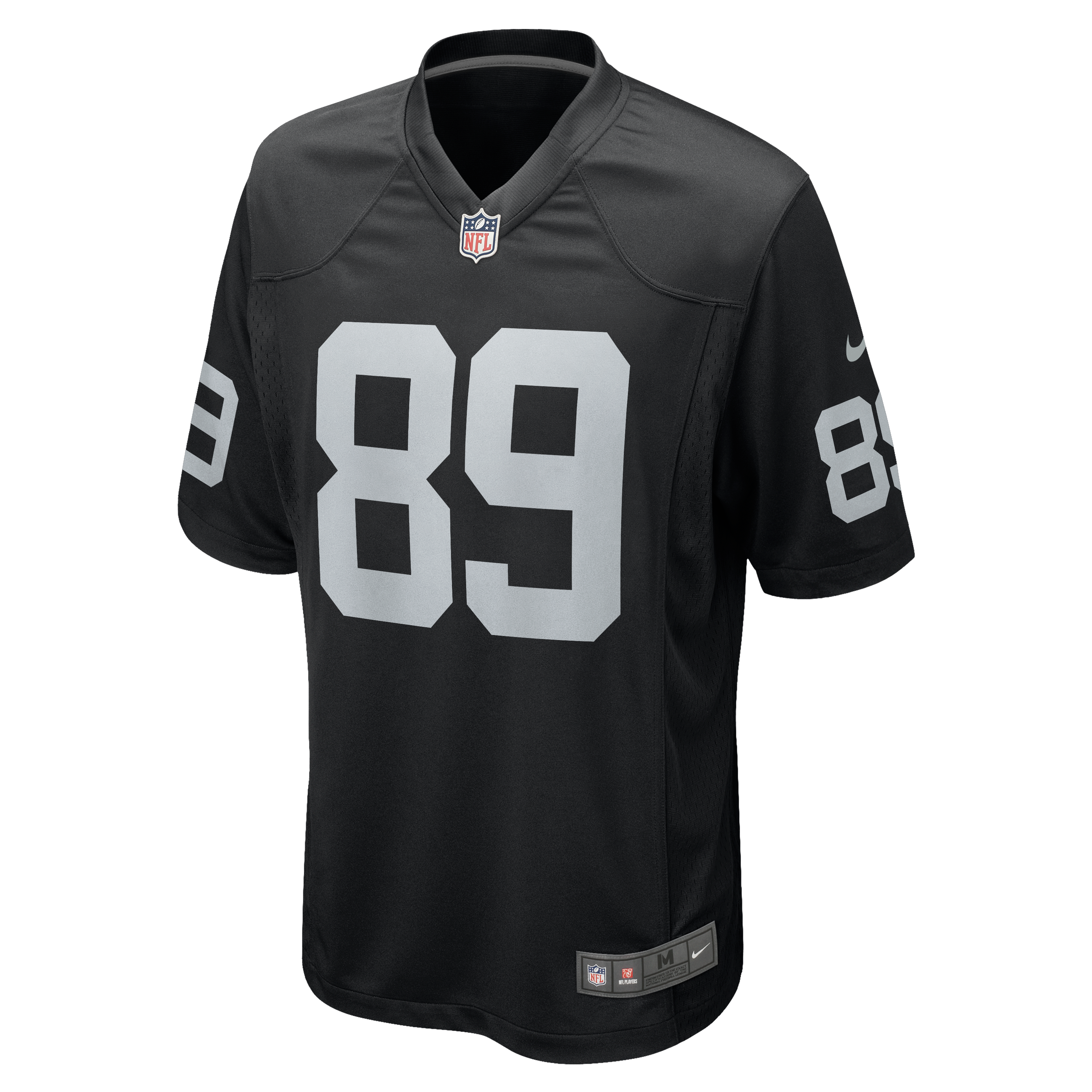 Maillot de jeu Nike Brock Bowers pour homme, noir, Las Vegas Raiders