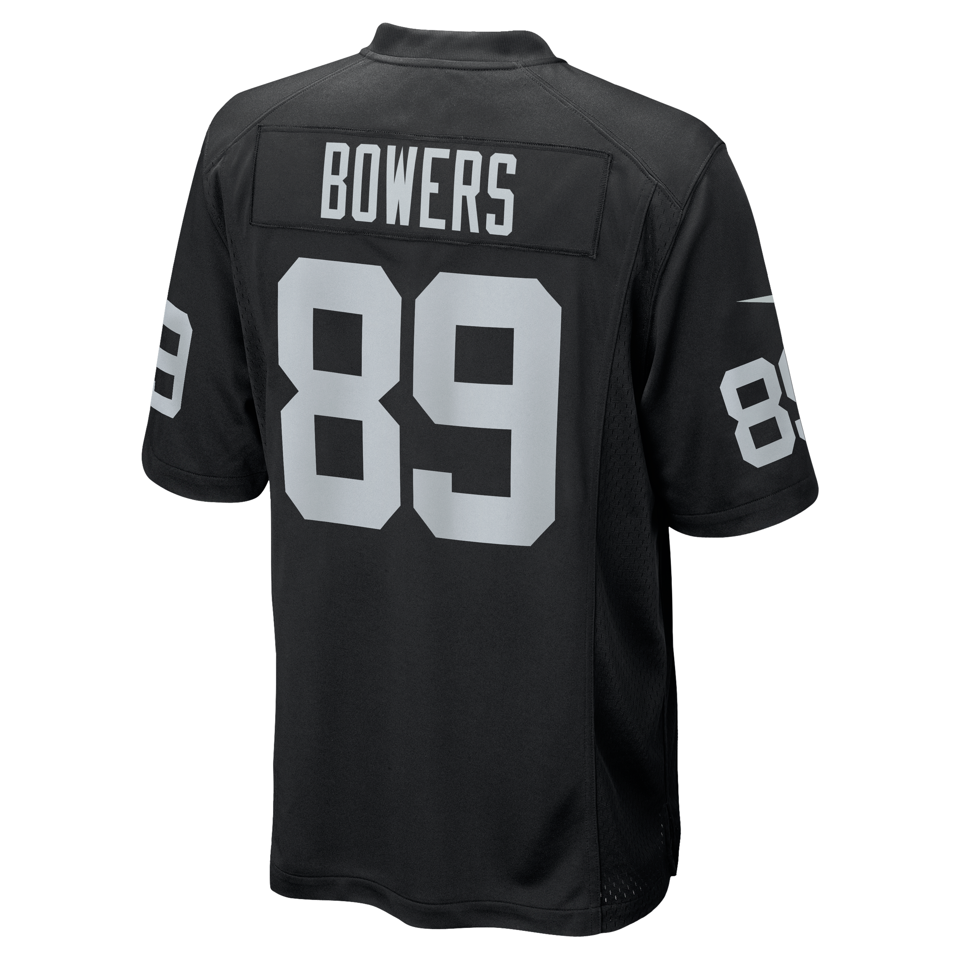 Maillot de jeu Nike Brock Bowers pour homme, noir, Las Vegas Raiders