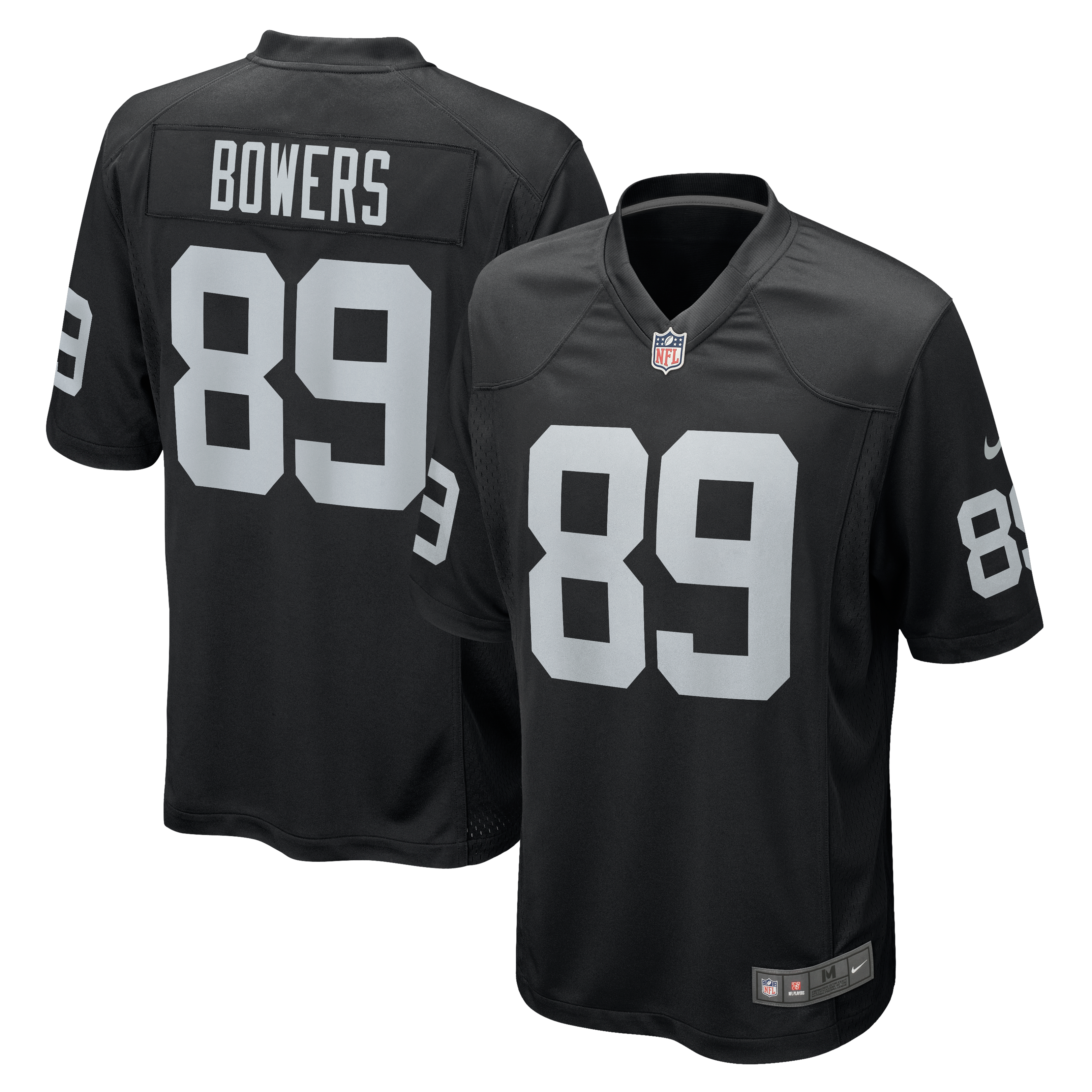 Maillot de jeu Nike Brock Bowers pour homme, noir, Las Vegas Raiders