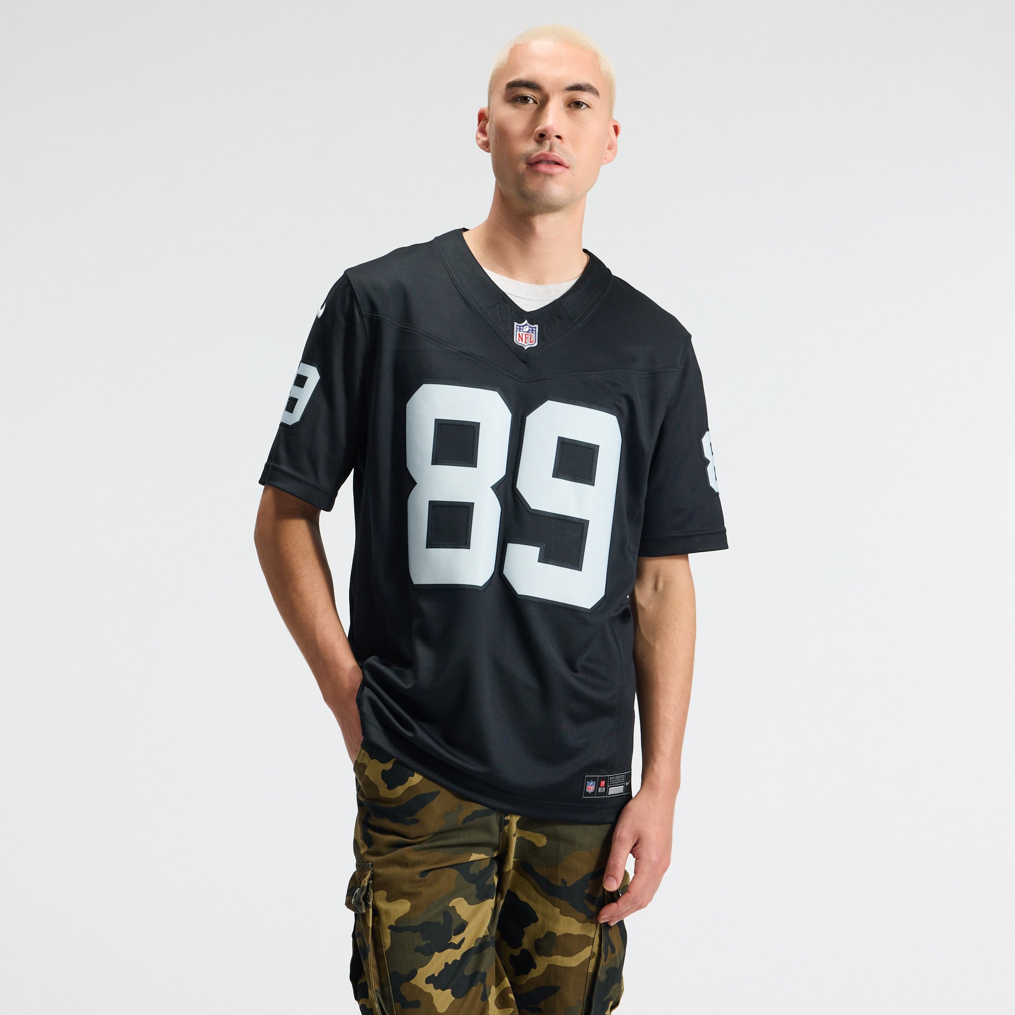 Maillot Nike Brock Bowers noir Las Vegas Raiders Team Vapor F.U.S.E. édition limitée cousue