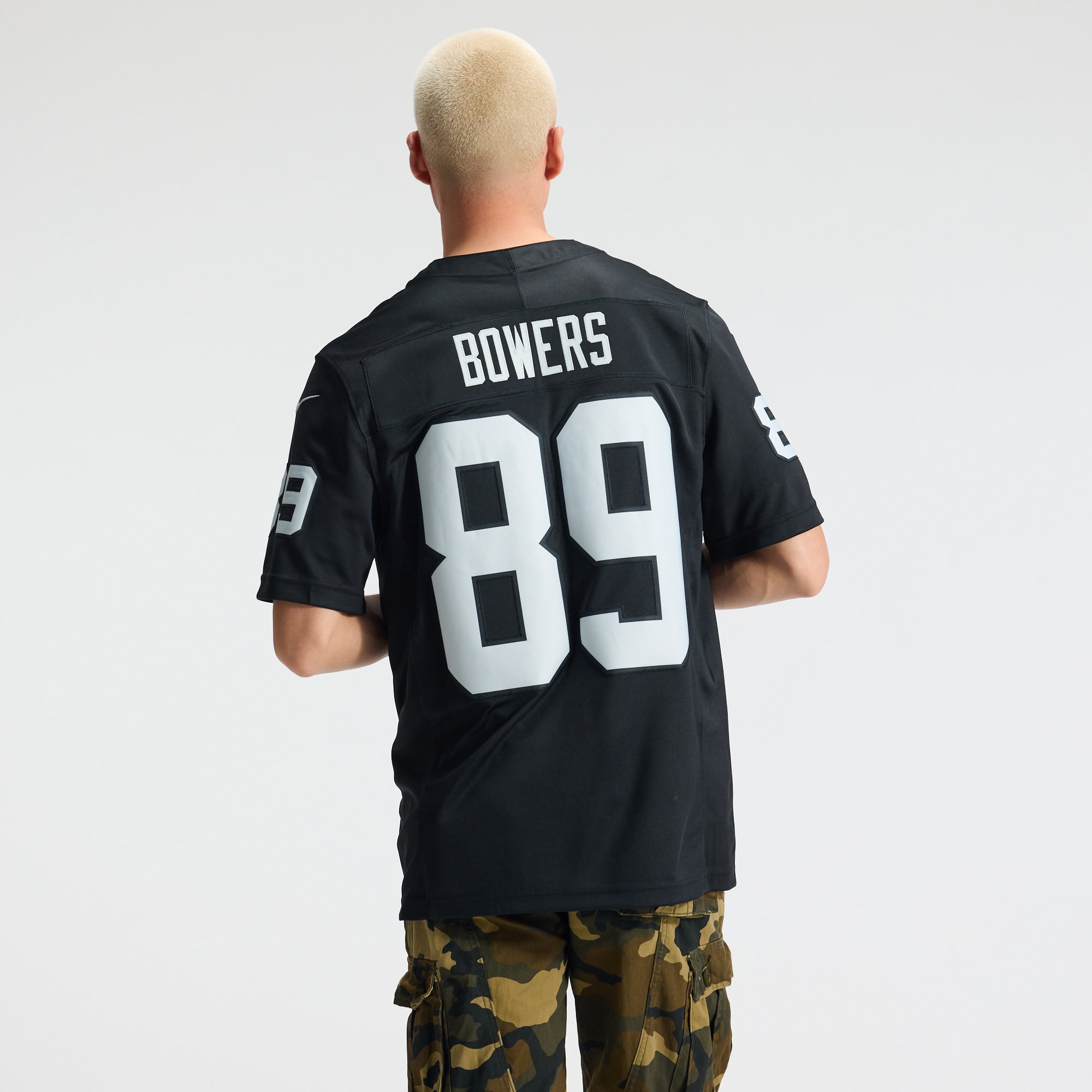 Maillot Nike Brock Bowers noir Las Vegas Raiders Team Vapor F.U.S.E. édition limitée cousue