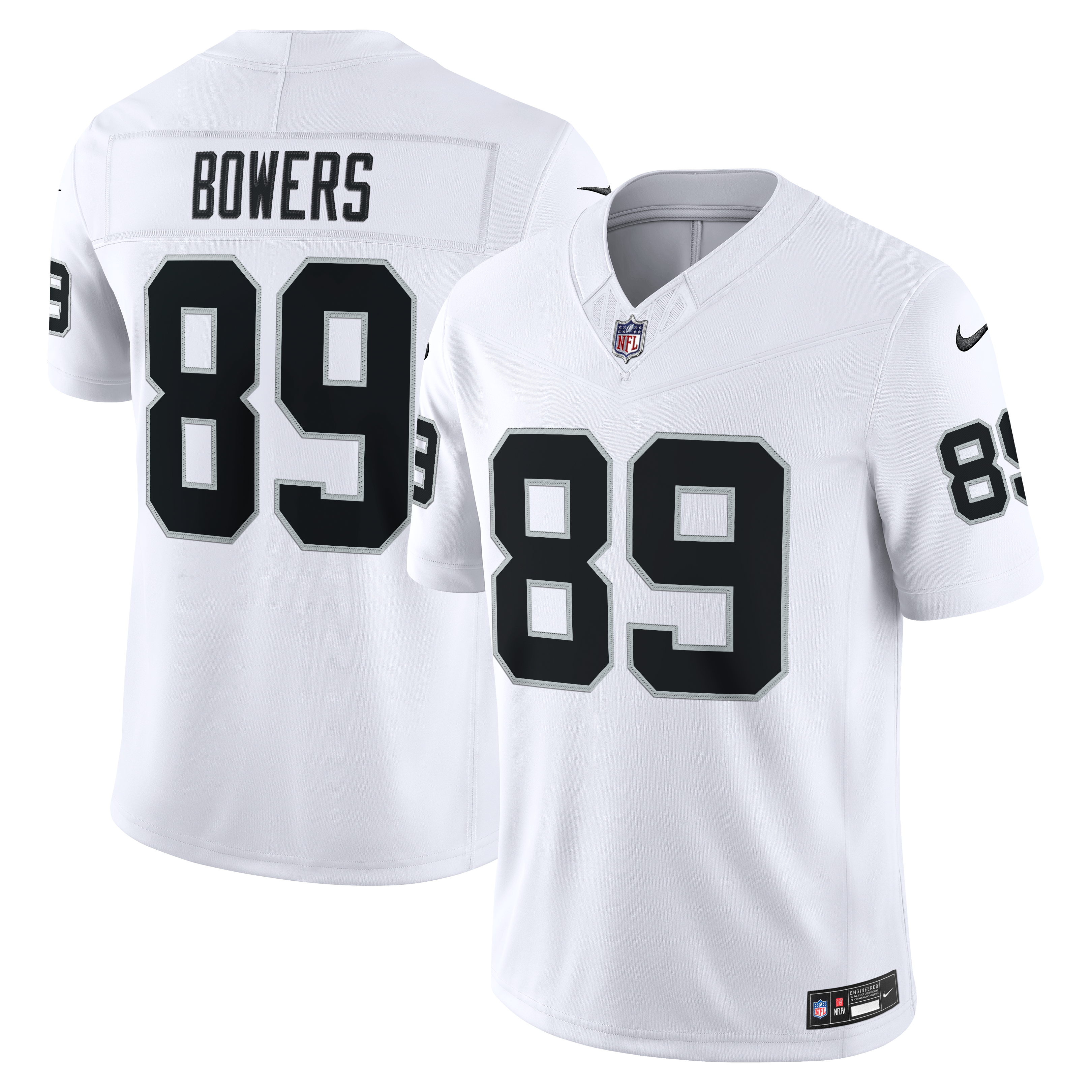 Men's Nike Brock Bowers White Las Vegas Raiders Vapor F.U.S.E. Stitched Limited Jersey