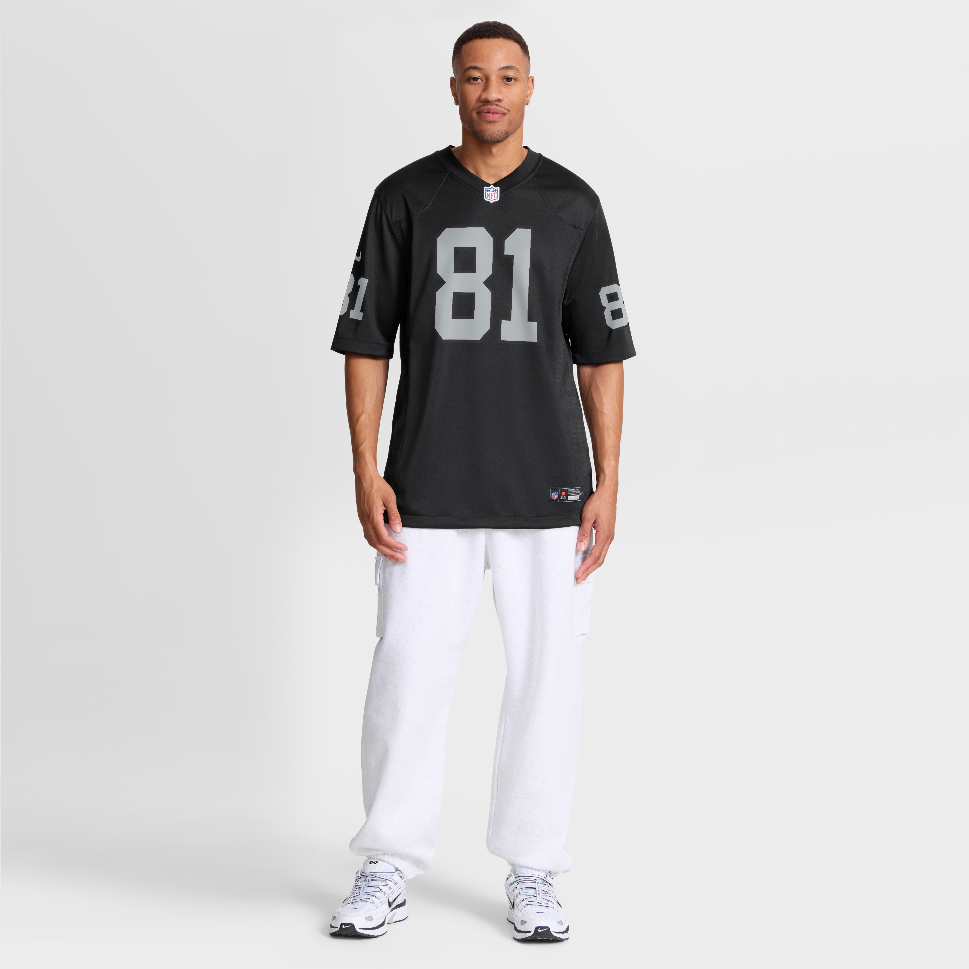 Maillot de match Nike Dareke Young noir des Las Vegas Raiders pour homme