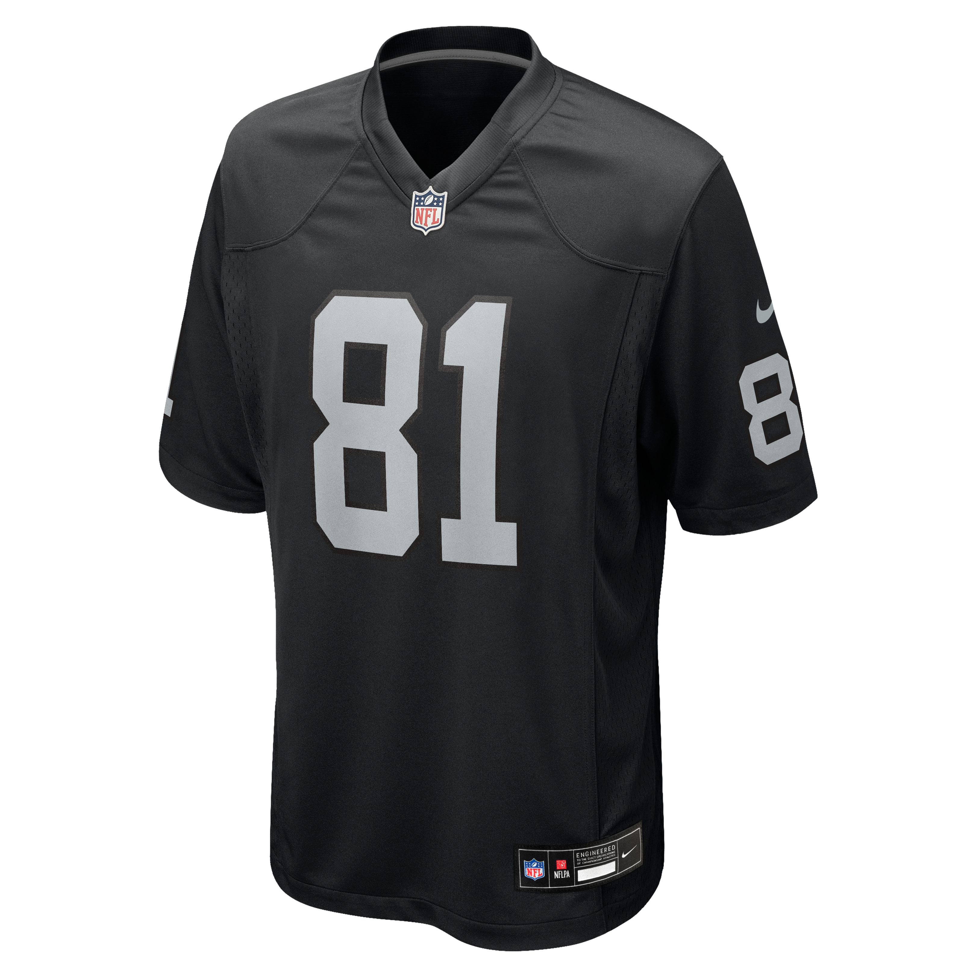 Maillot de match Nike Dareke Young noir des Las Vegas Raiders pour homme