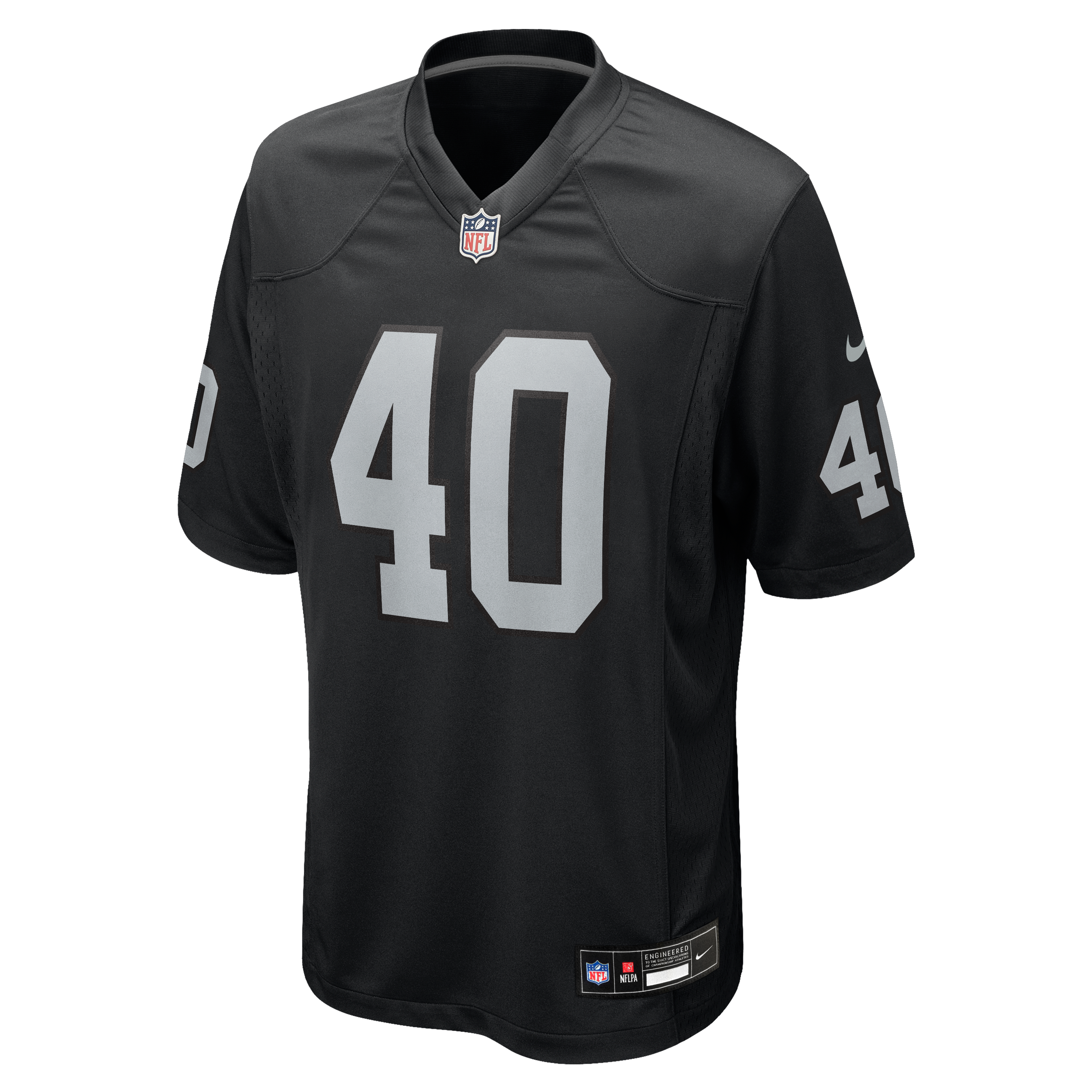 Maillot de match Nike Devin Lafayette noir pour homme, Las Vegas Raiders