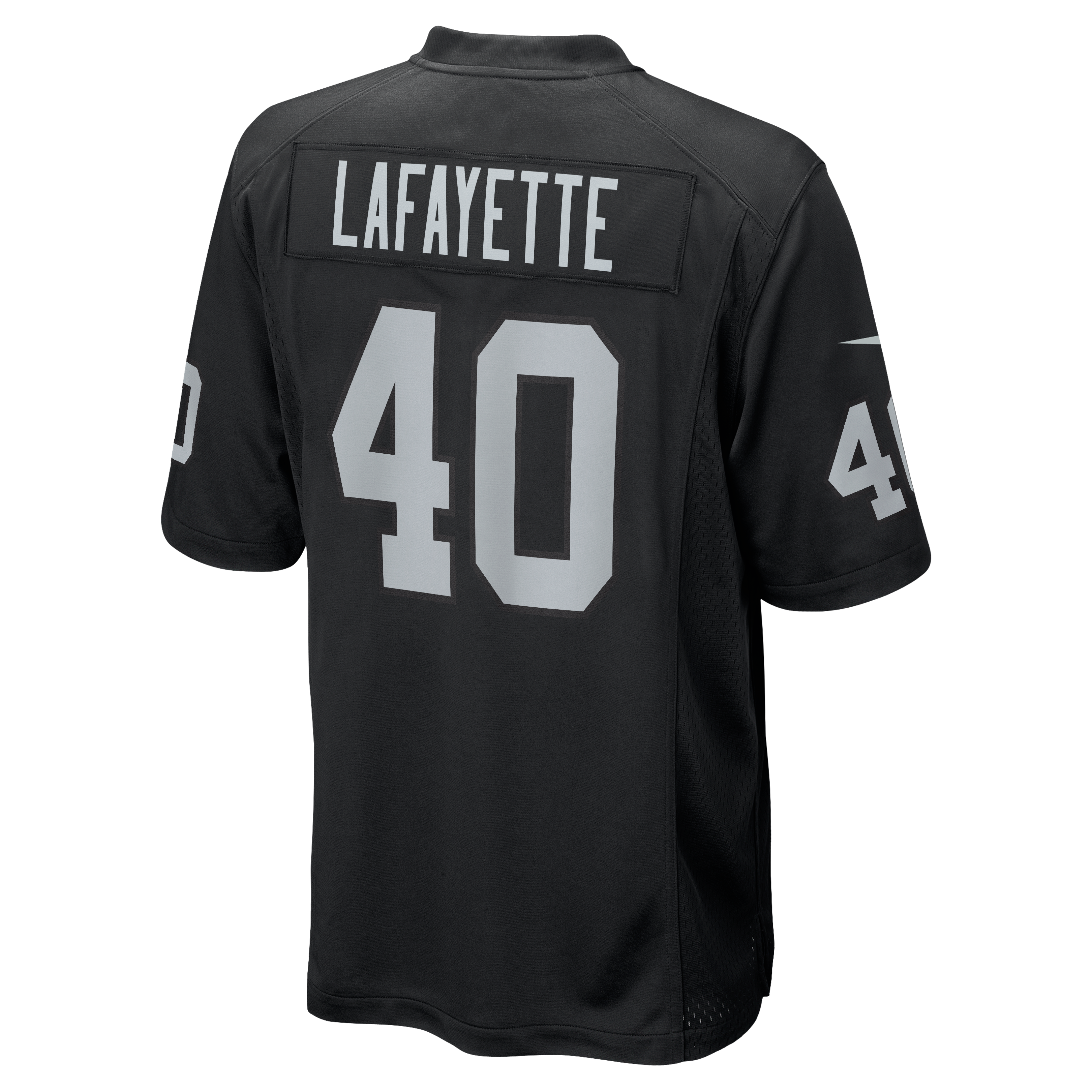Maillot de match Nike Devin Lafayette noir pour homme, Las Vegas Raiders