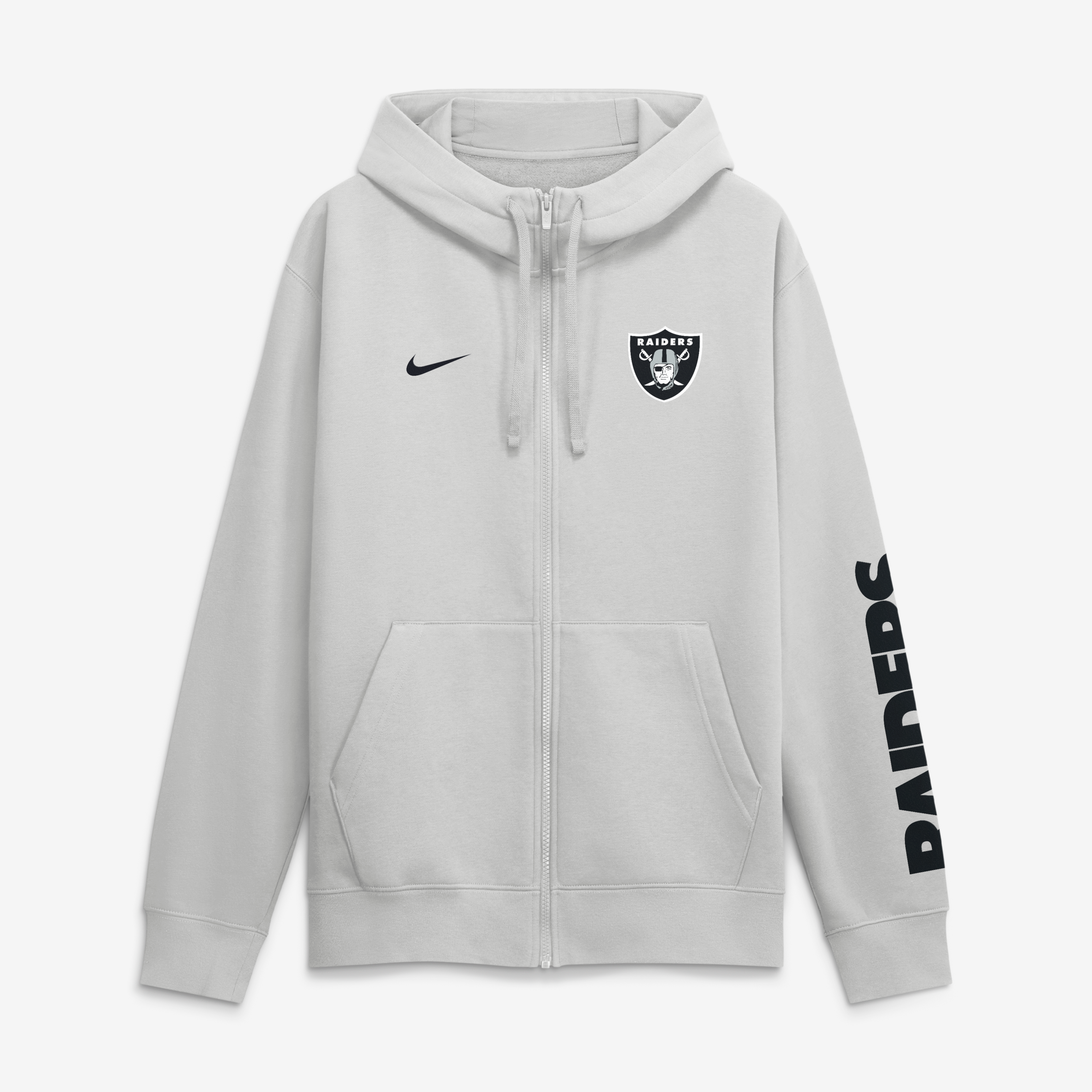 Sweat à capuche zippé Nike Cool Down Club gris Las Vegas Raiders pour homme