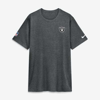 Las Vegas Raiders Nike Sideline Legend Small Logo Dri-FIT T-Shirt - Heather Charcoal