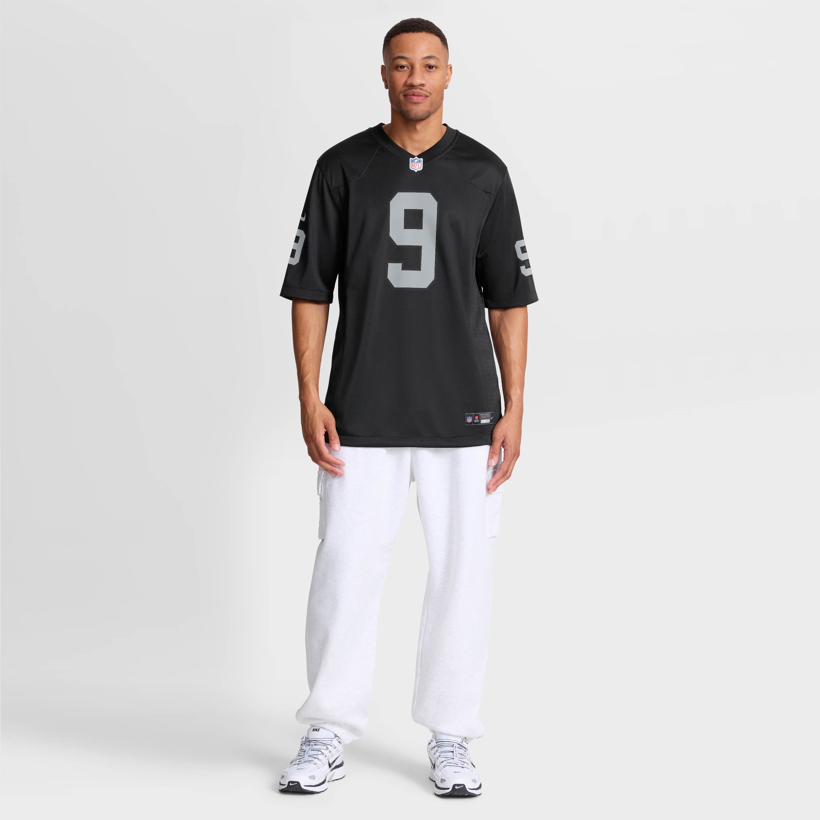 Maillot de match Nike Jalen Nailor noir pour homme, Las Vegas Raiders