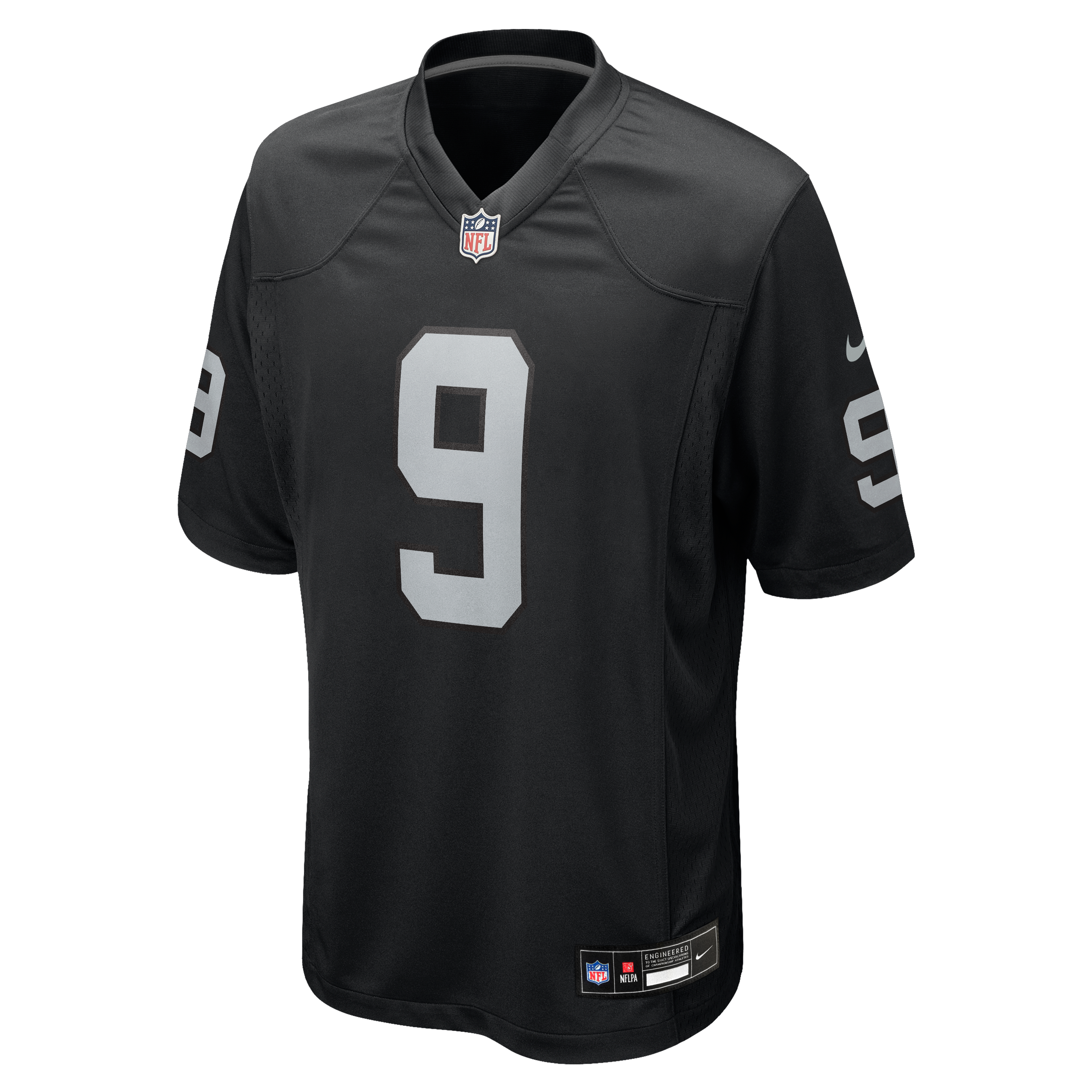 Maillot de match Nike Jalen Nailor noir pour homme, Las Vegas Raiders
