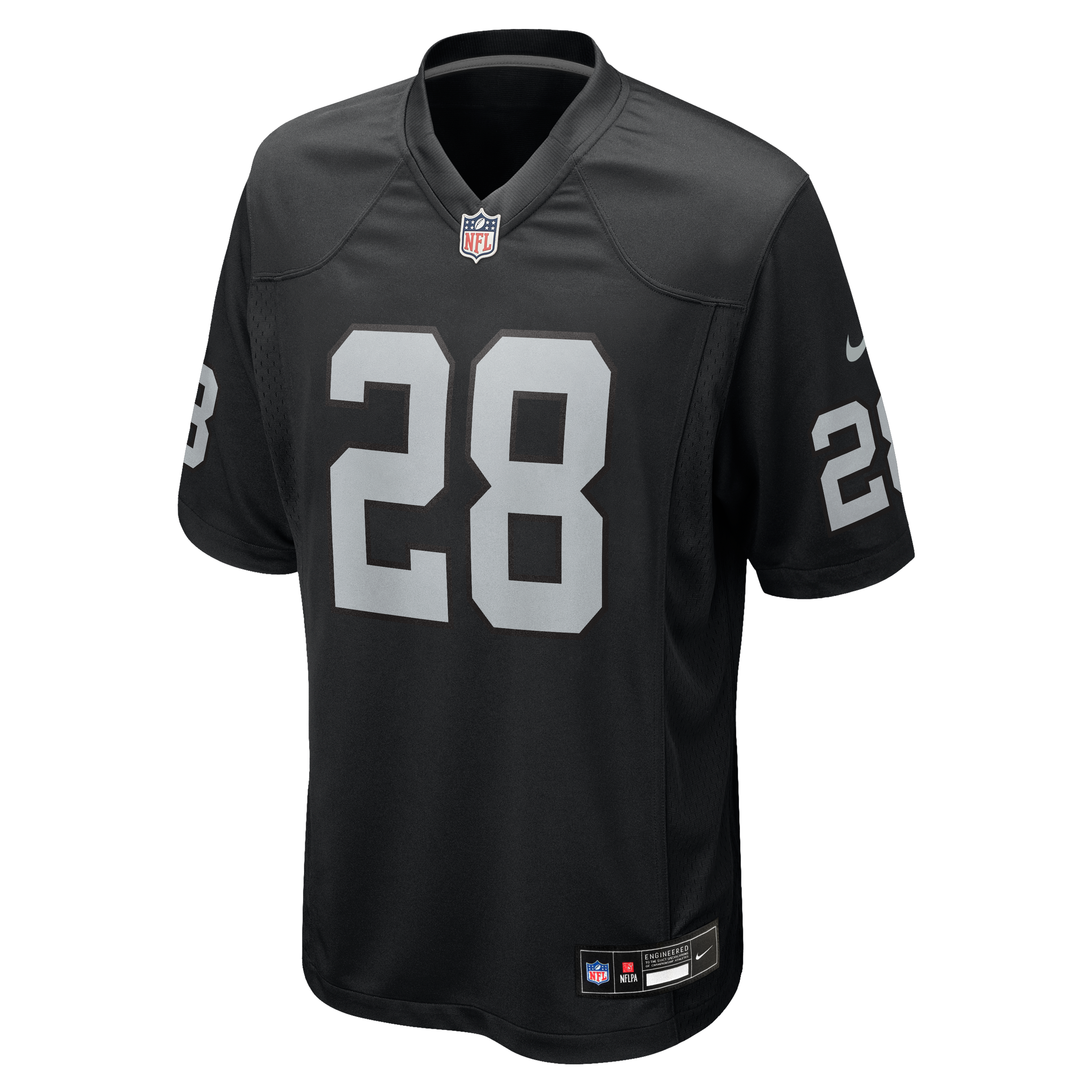 Maillot de match Nike Jermod McCoy noir pour homme, équipe des Raiders Las Vegas