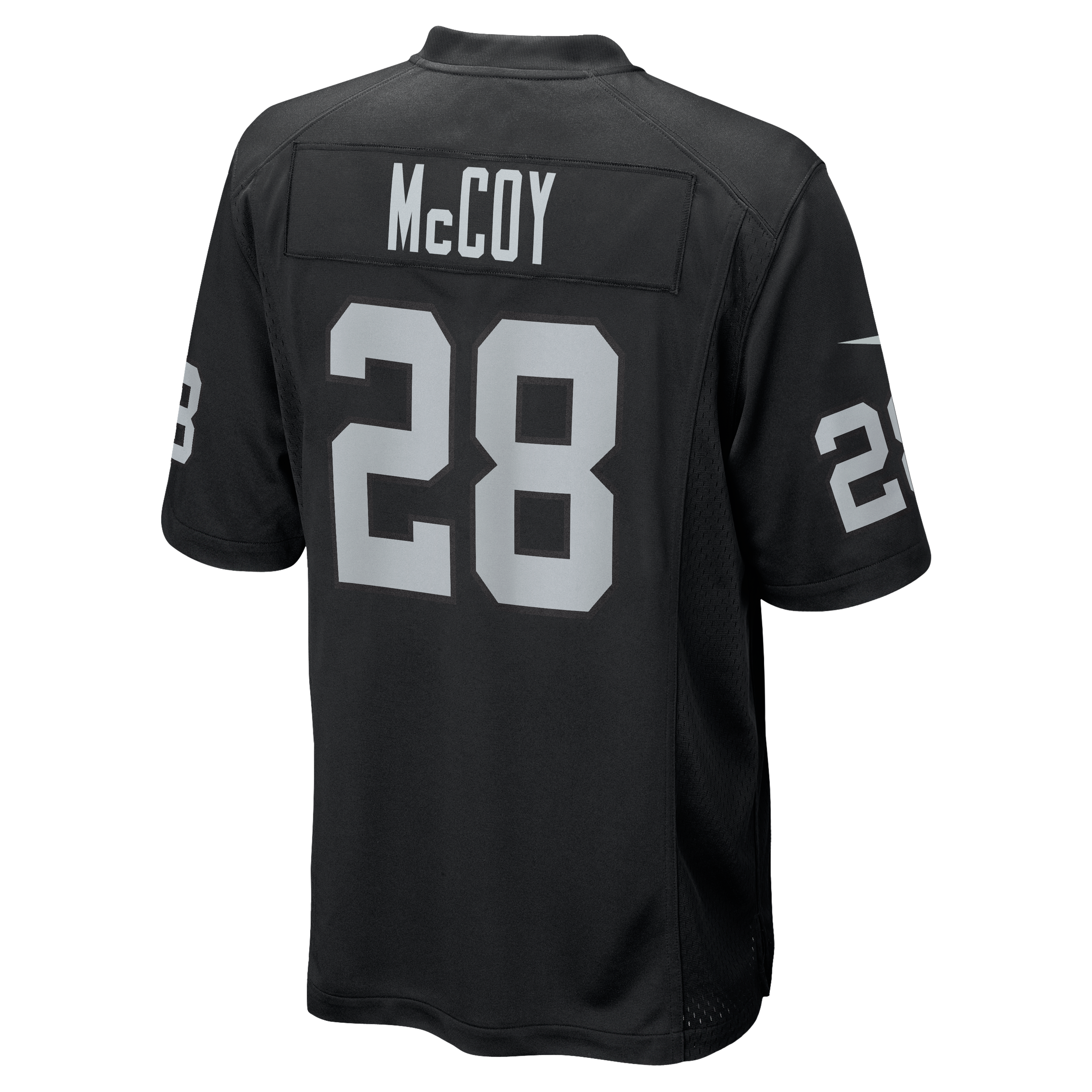 Maillot de match Nike Jermod McCoy noir pour homme, équipe des Raiders Las Vegas
