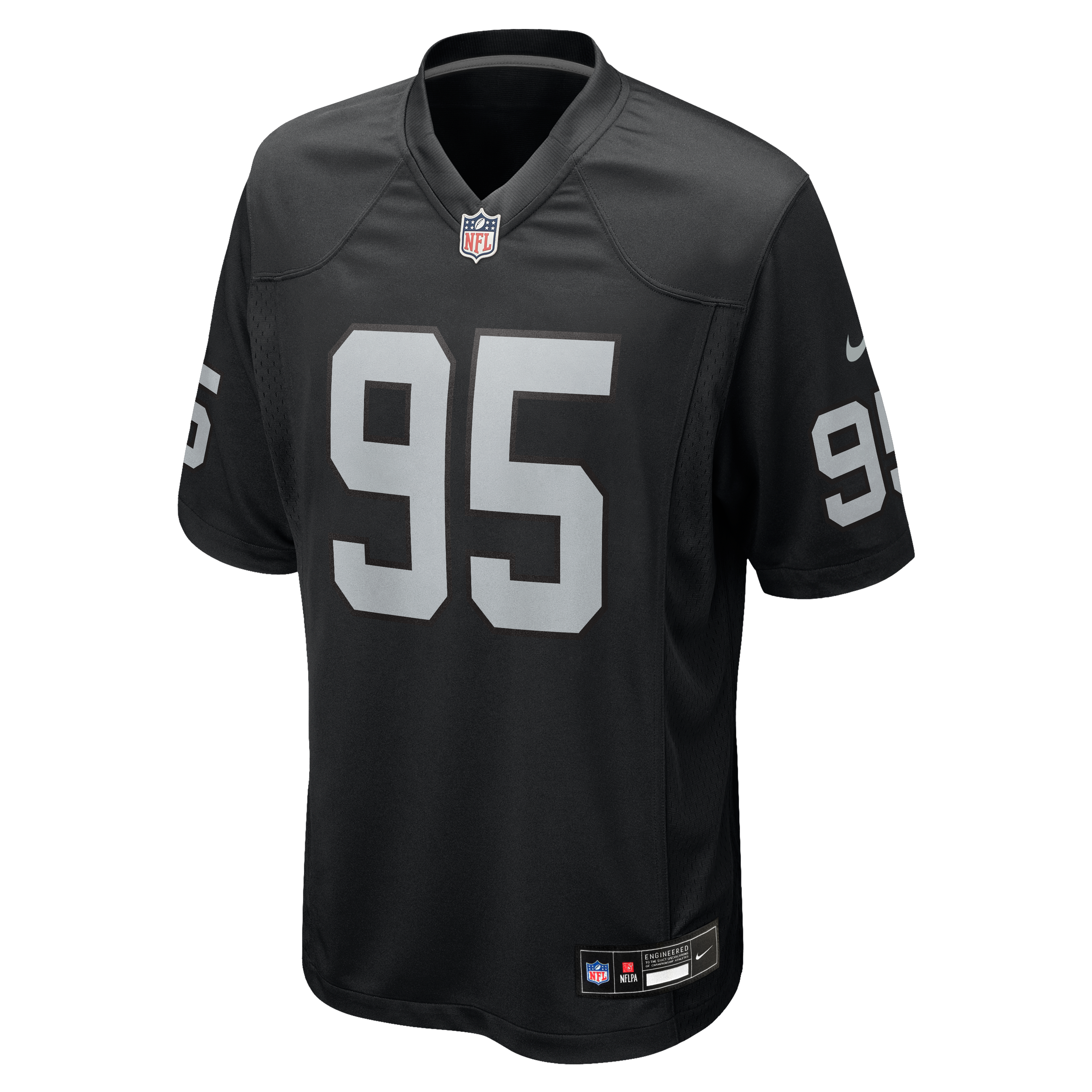 Maillot de match Nike Kwity Paye noir pour homme, équipe des Raiders Las Vegas