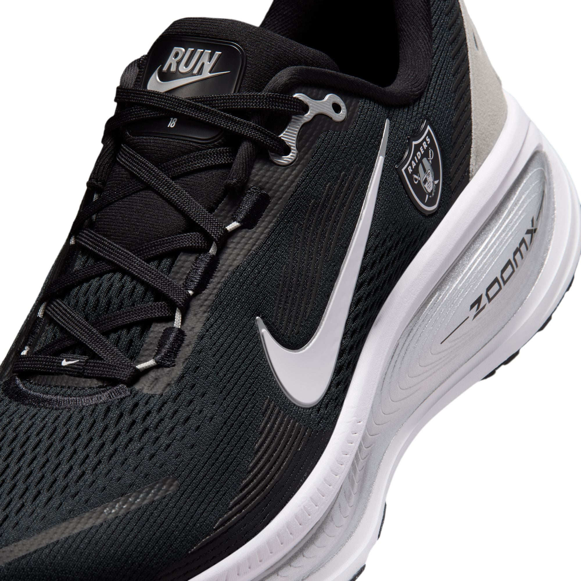 Men's Nike Las Vegas Raiders Vomero 18 Running Shoes