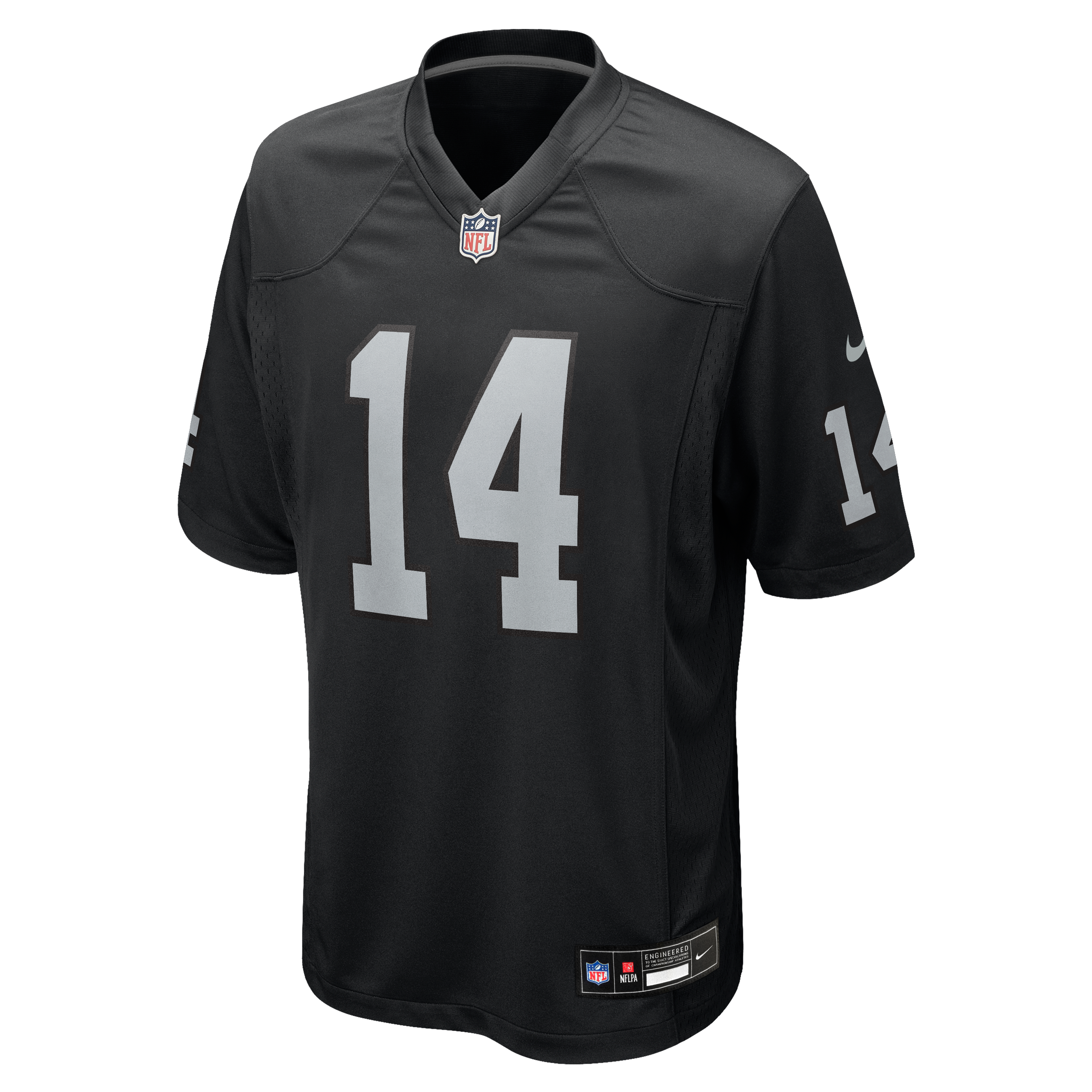 Maillot de match Nike Matt Gay noir pour homme, équipe des Raiders Las Vegas