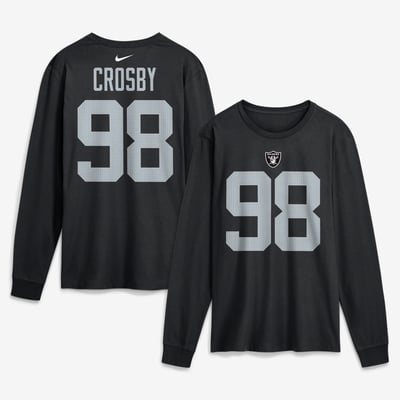 Maxx Crosby Las Vegas Raiders Nike Name & Number Long Sleeve T-Shirt - Black