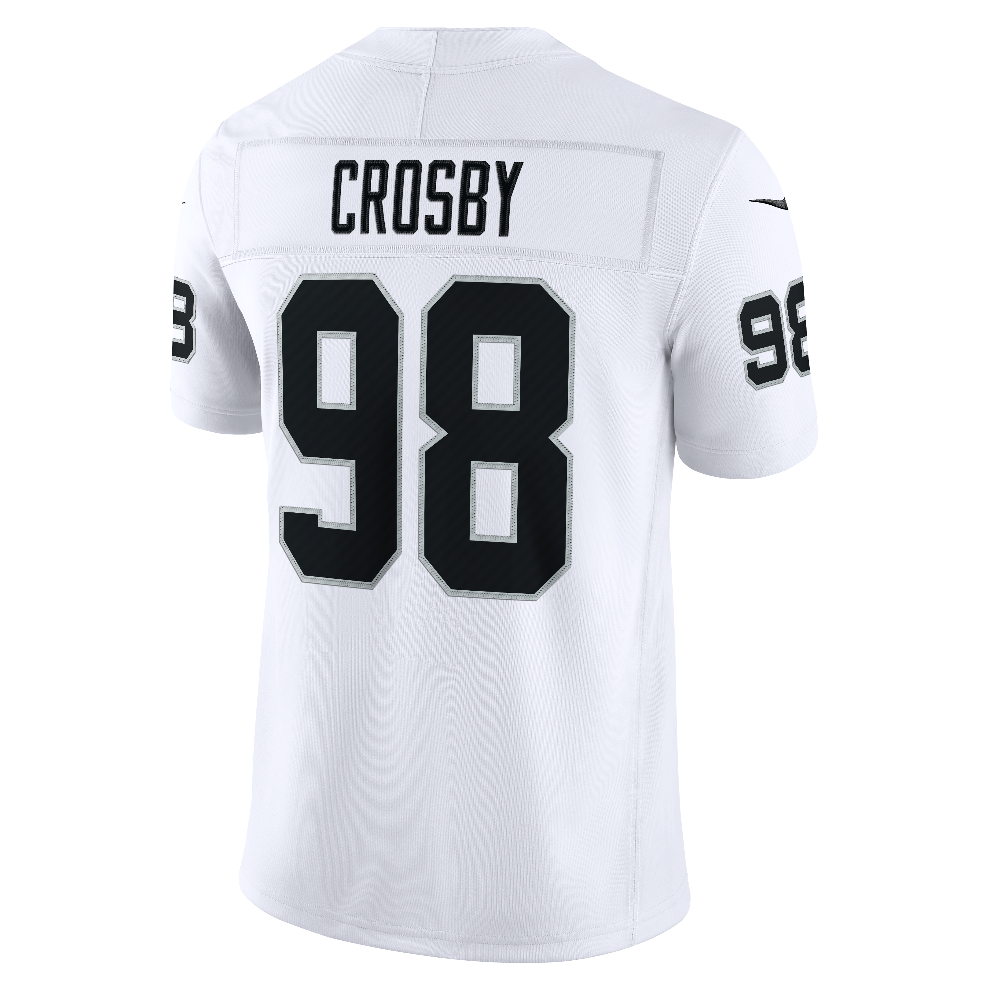 Men's Nike Maxx Crosby White Las Vegas Raiders Vapor F.U.S.E. Stitched Limited Jersey