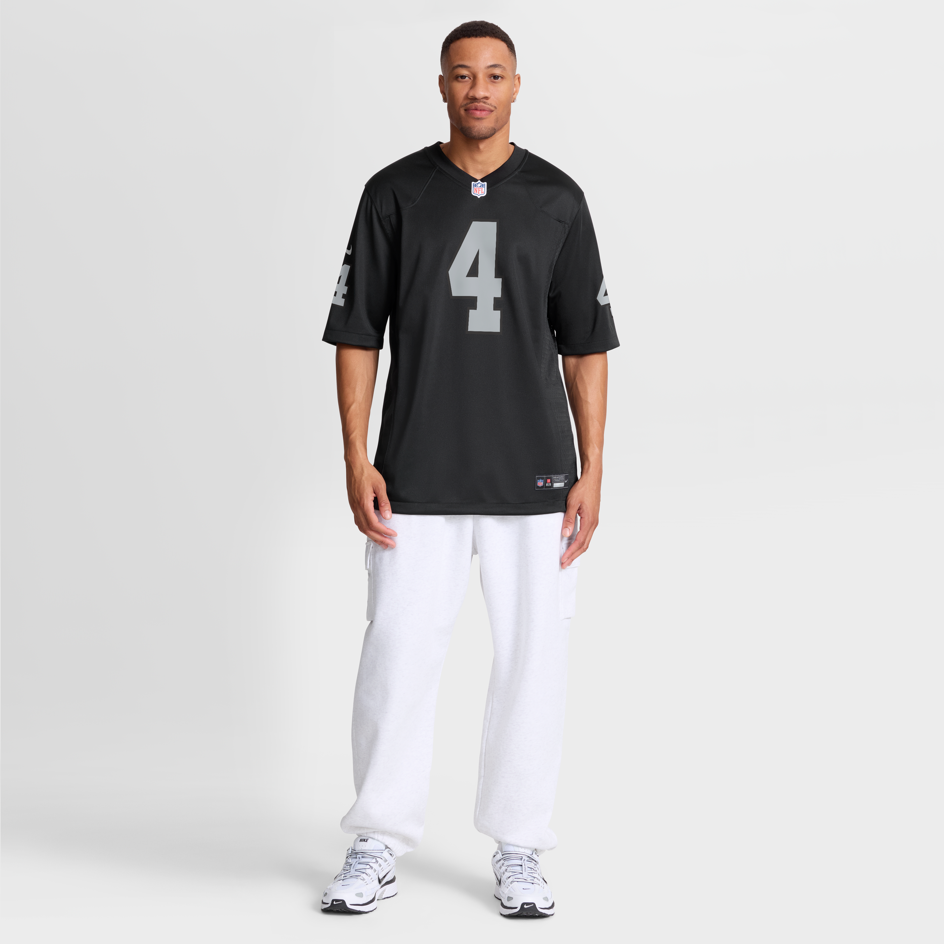 Men's Nike Mike Washington Jr. Black Las Vegas Raiders Team Game Jersey