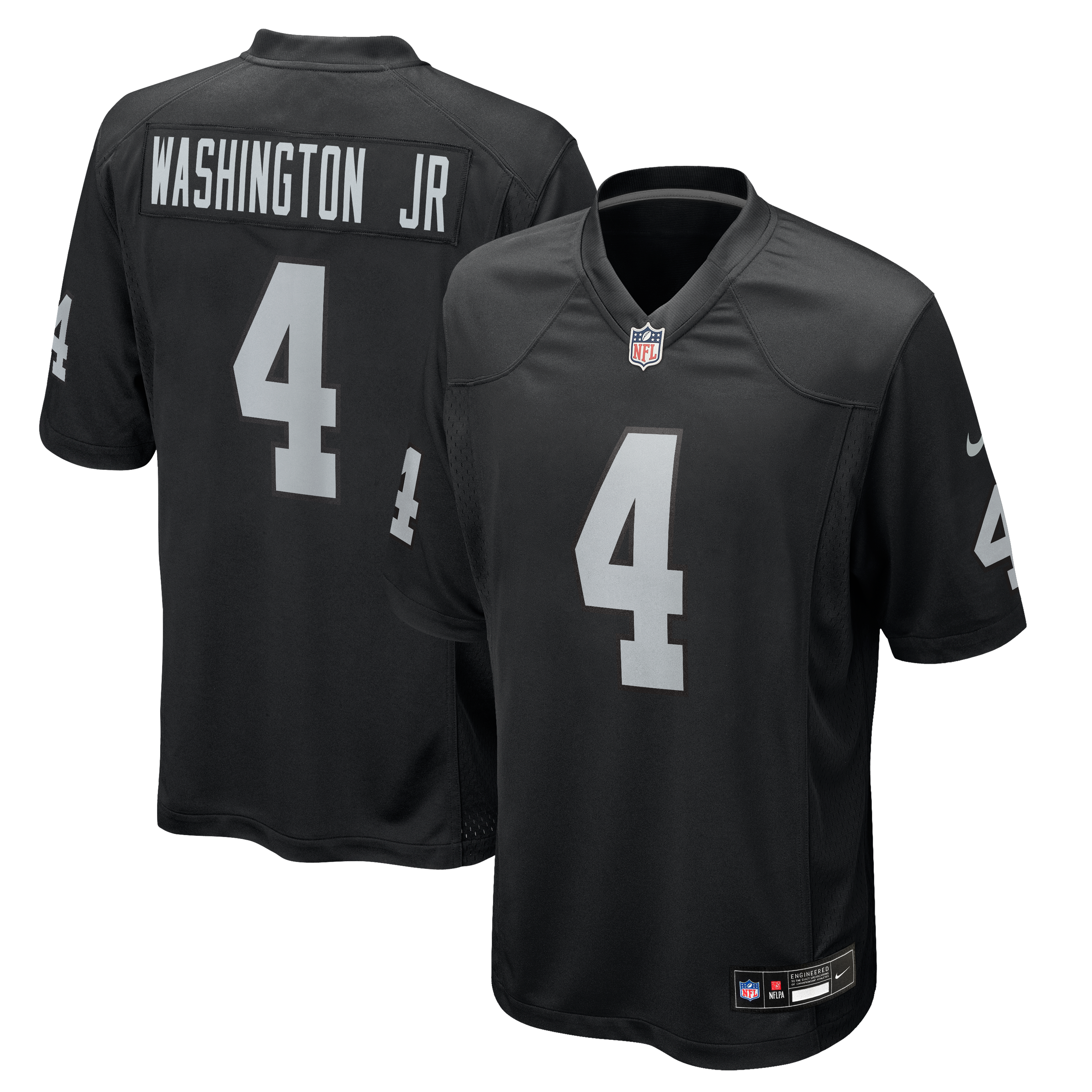 Men's Nike Mike Washington Jr. Black Las Vegas Raiders Team Game Jersey