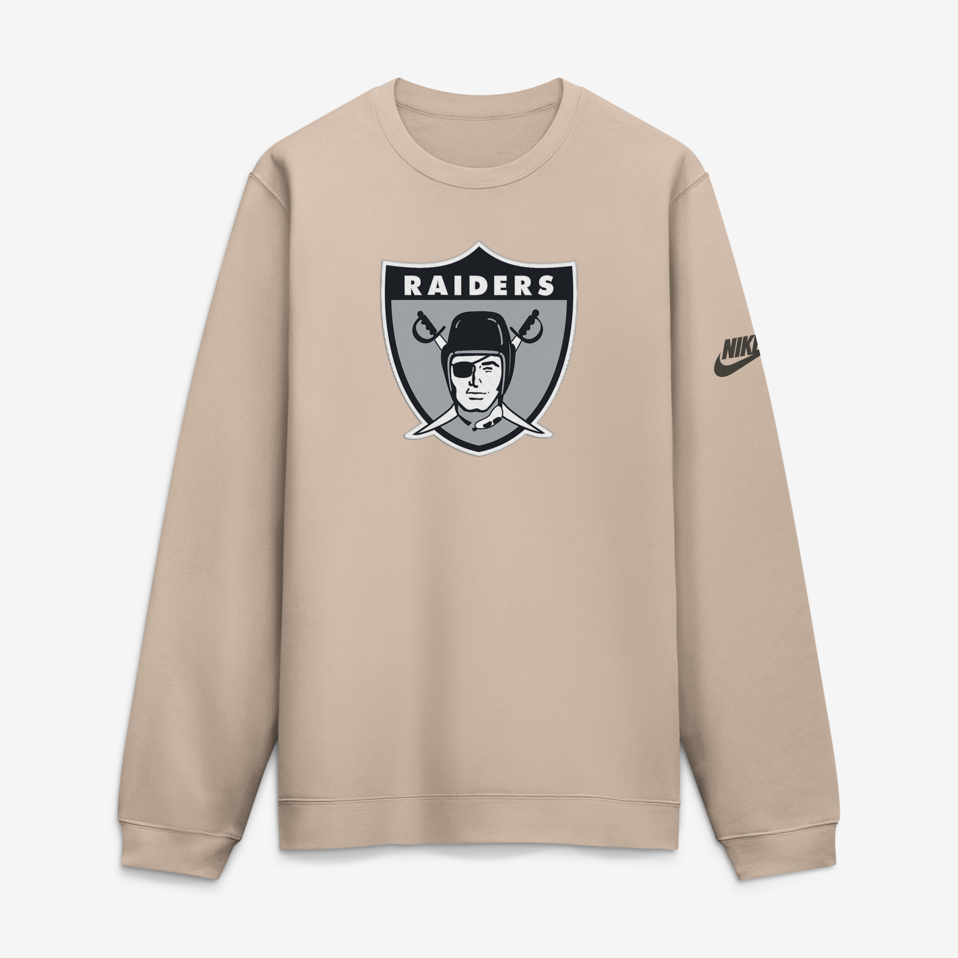 Sweat-shirt Nike Sand Las Vegas Raiders I-Formation Rewind Club Crew pour homme