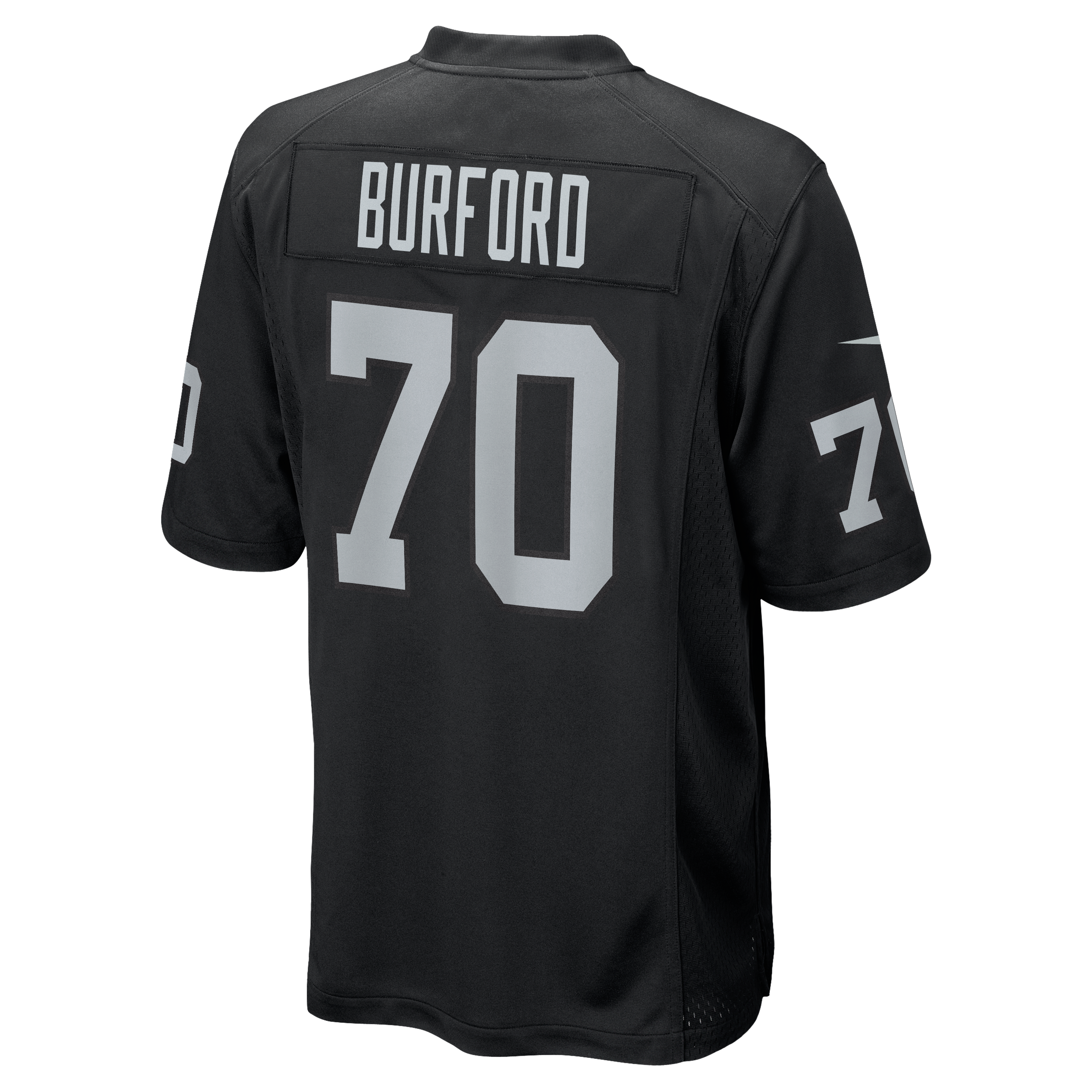 Maillot de match Nike Spencer Burford noir pour homme, Las Vegas Raiders