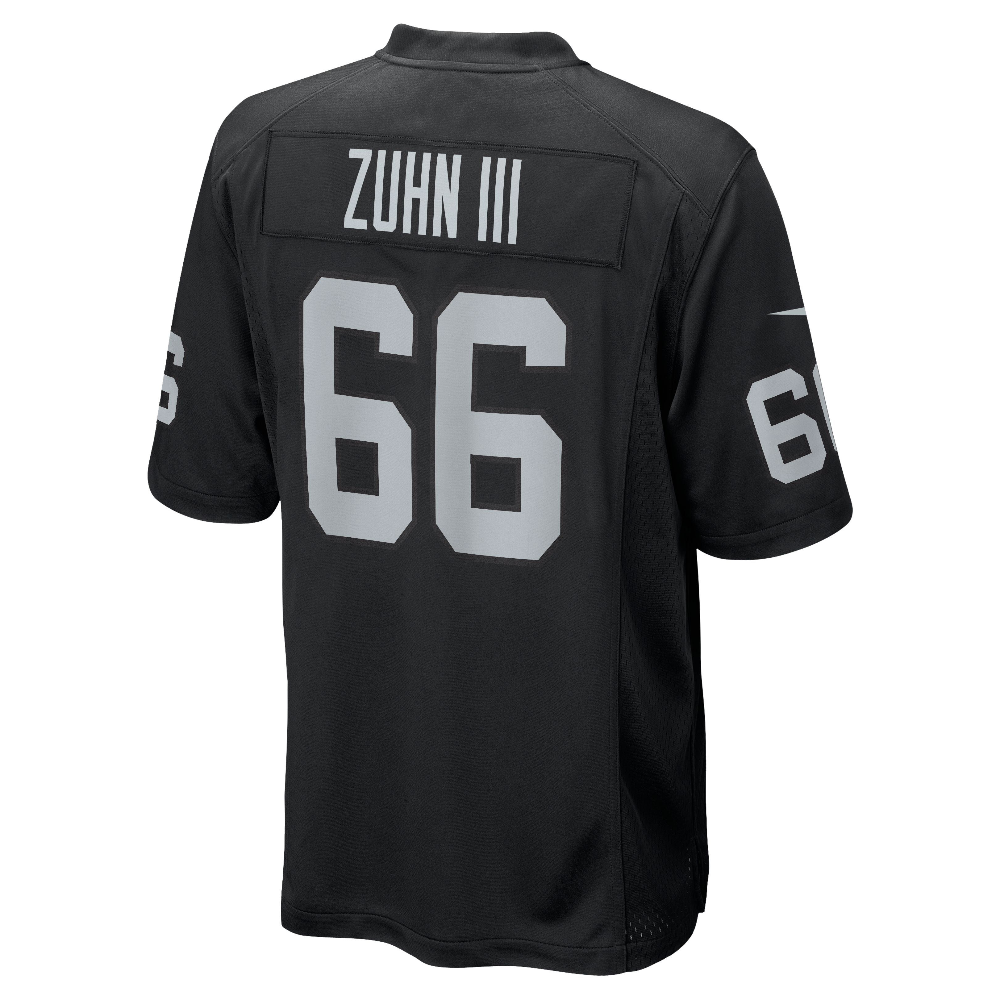 Maillot de match Nike Trey Zuhn III noir pour homme, Las Vegas Raiders