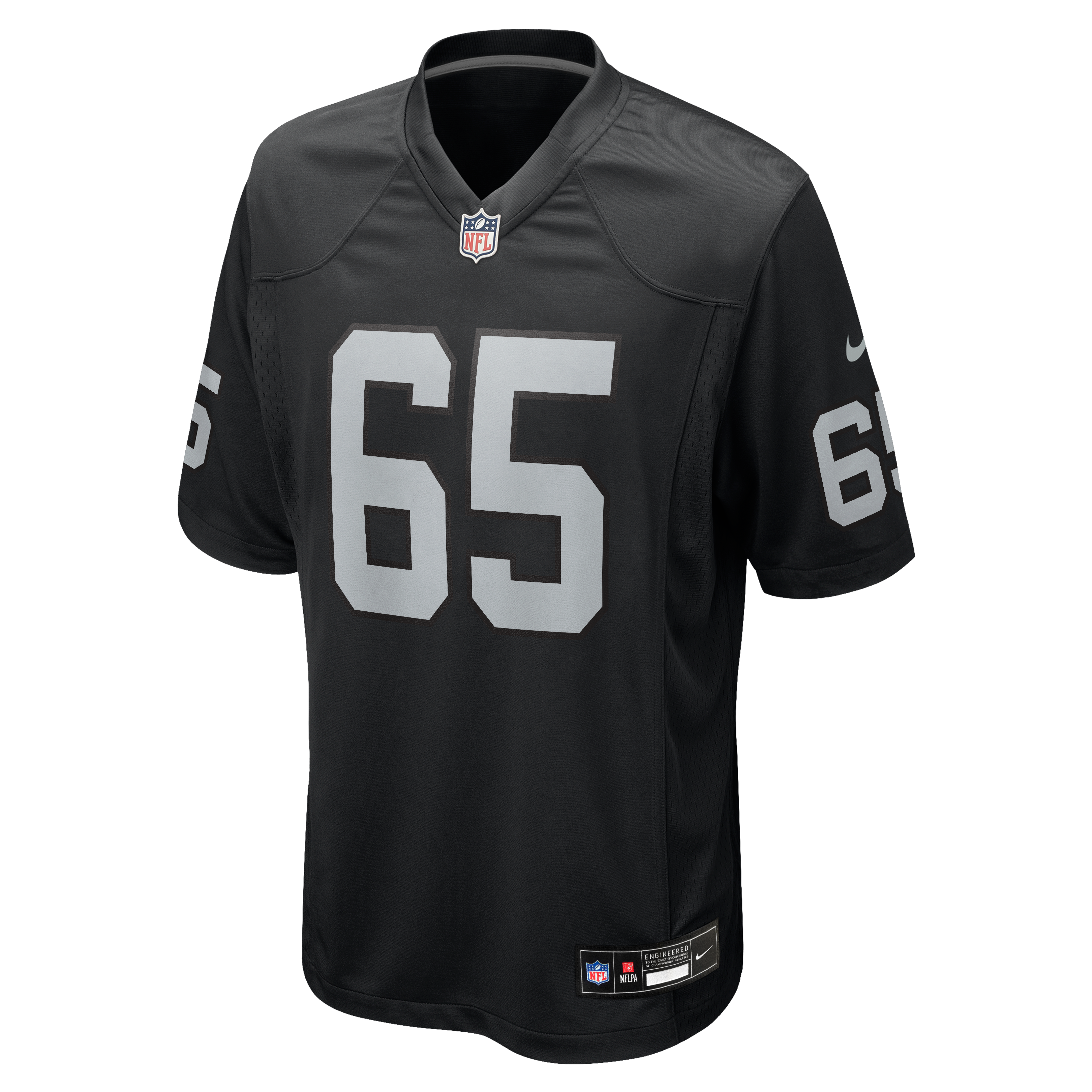 Maillot de match Nike Tyler Linderbaum noir pour homme, Las Vegas Raiders