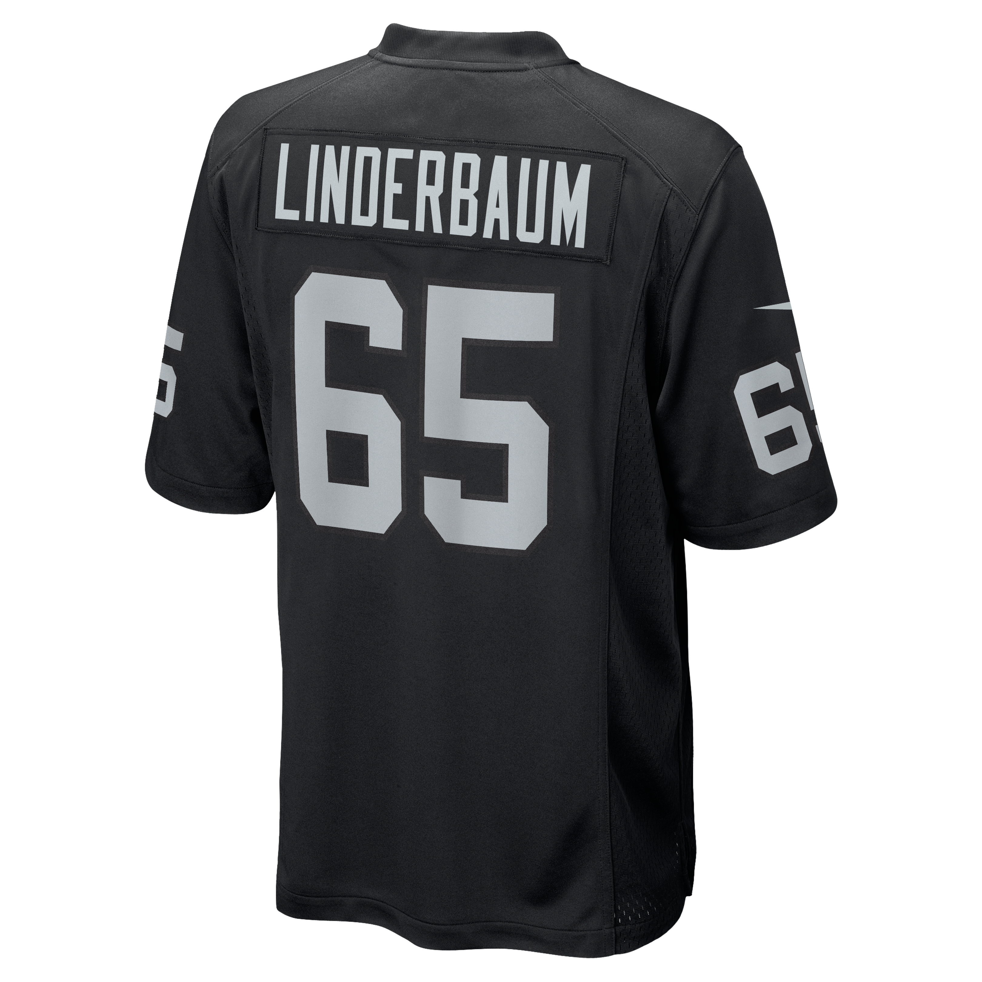 Maillot de match Nike Tyler Linderbaum noir pour homme, Las Vegas Raiders