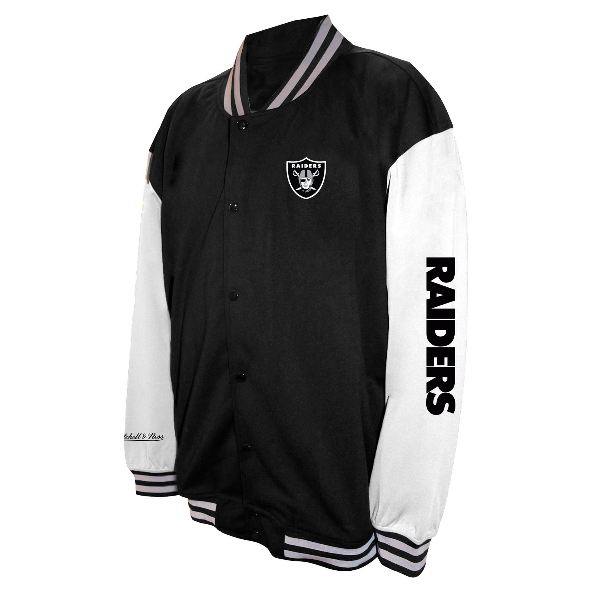 Men's Profile  Black Las Vegas Raiders Big & Tall Full-Snap Varsity Jacket