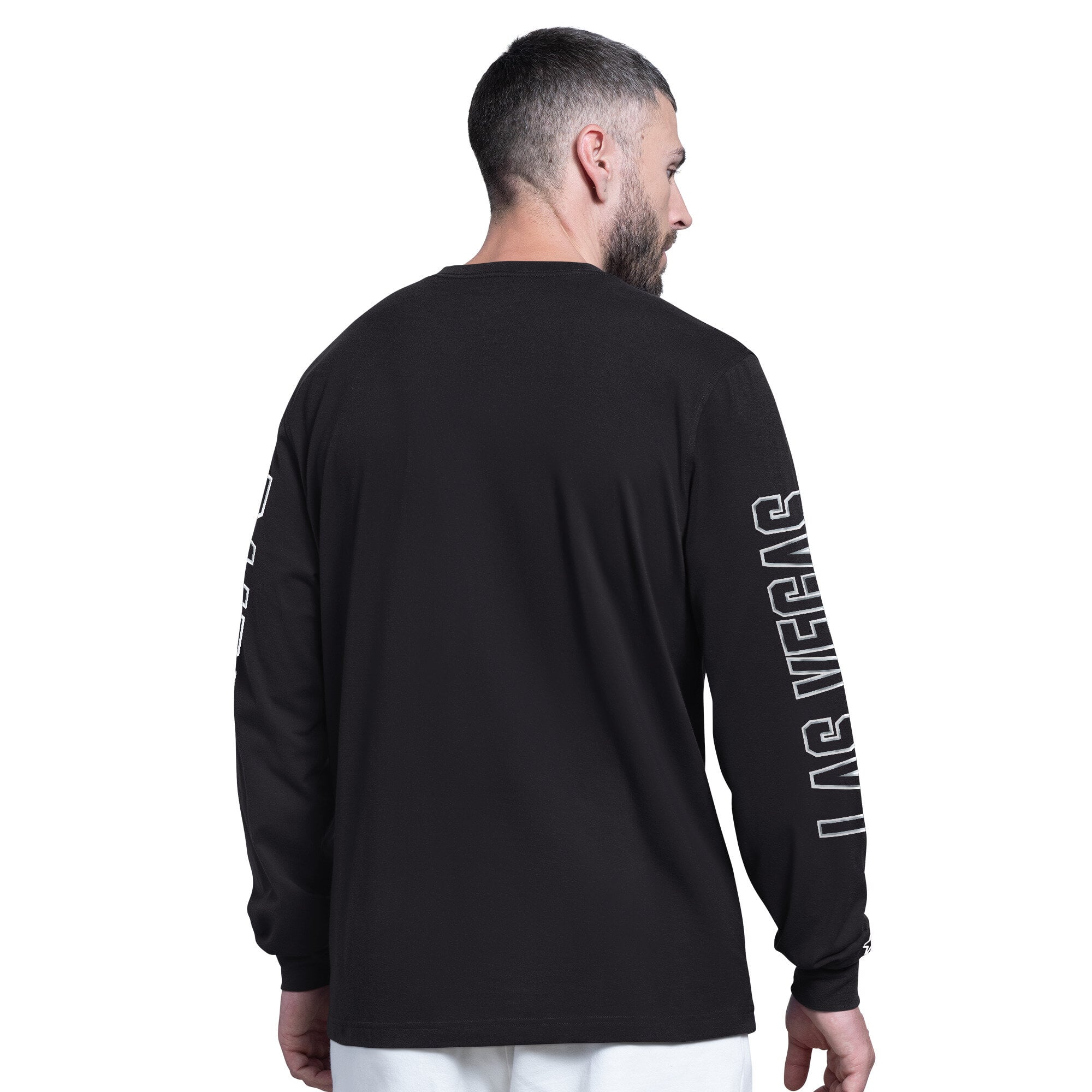 T-shirt à manches longues Starter Black Las Vegas Raiders Clutch Hit II pour homme
