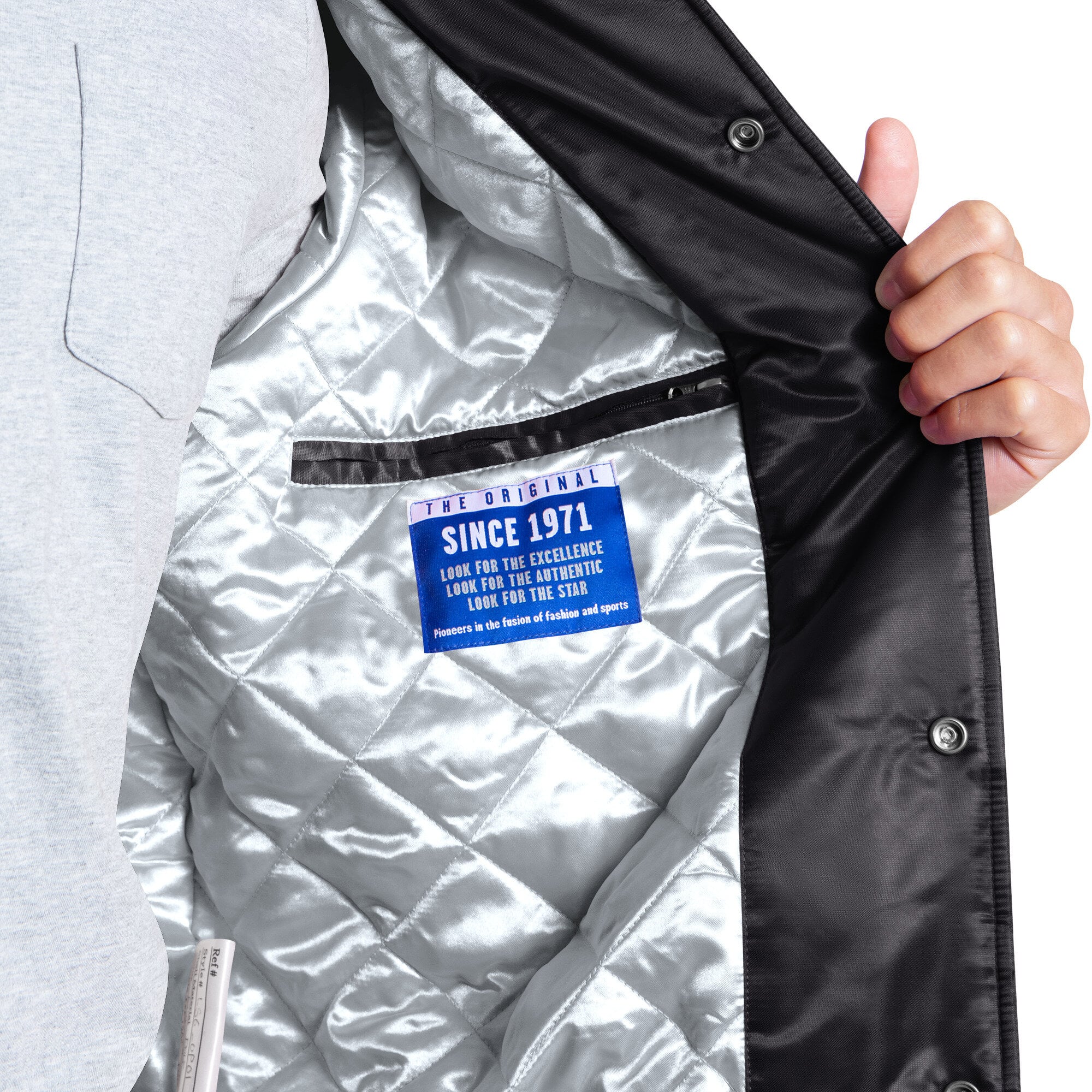 Veste universitaire Starter noire pour homme, modèle Courtside des Raiders de Las Vegas, fermeture à boutons-pression.