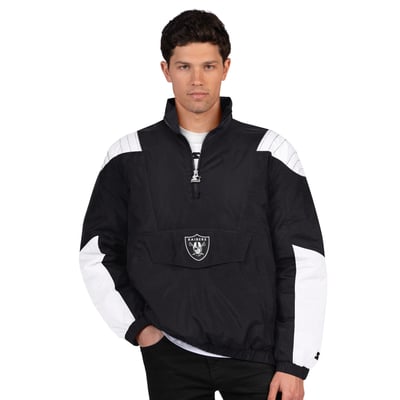 Las Vegas Raiders Starter Gridiron Half-Zip Jacket - Black