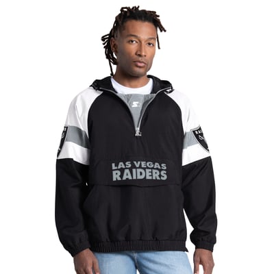 Las Vegas Raiders Starter Street Cut Half-Zip Jacket - Black