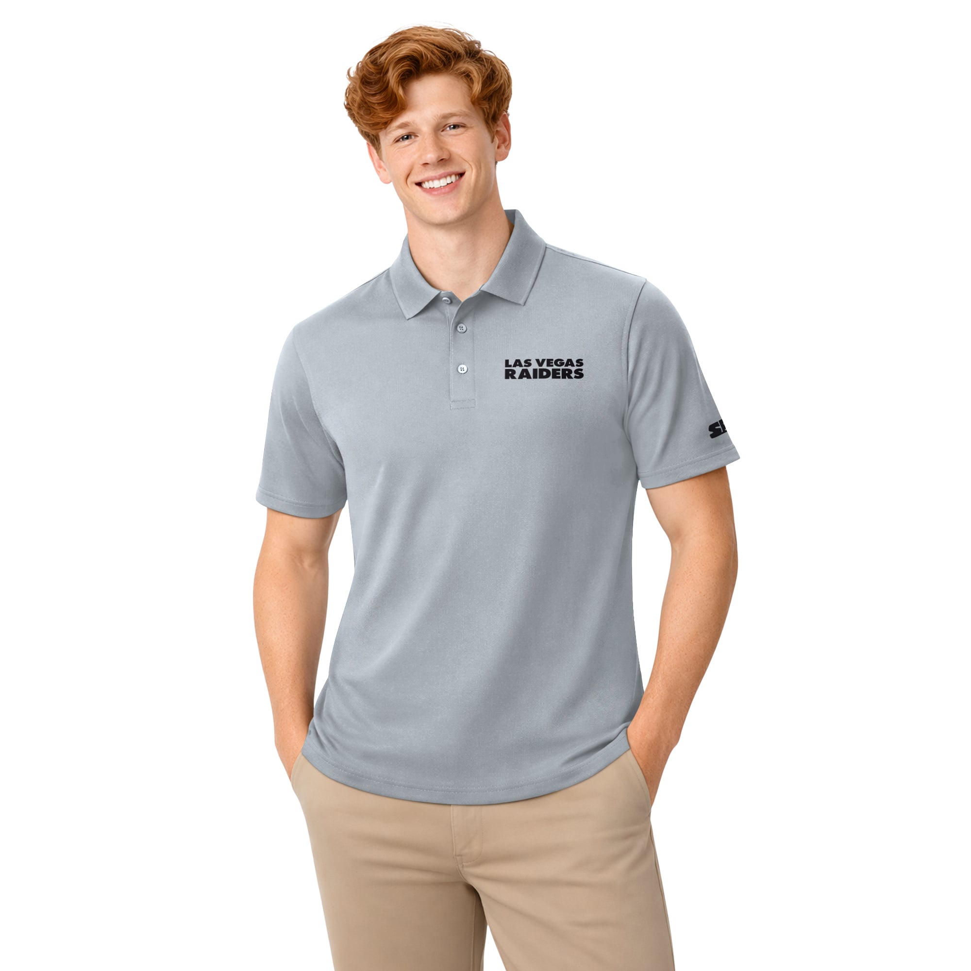 Ensemble de deux polos Starter noirs et argentés avec logo des Raiders Las Vegas pour homme