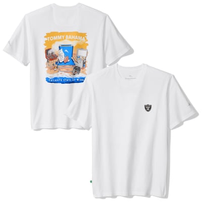 Las Vegas Raiders Tommy Bahama Tailgate State of Mind T-Shirt - White