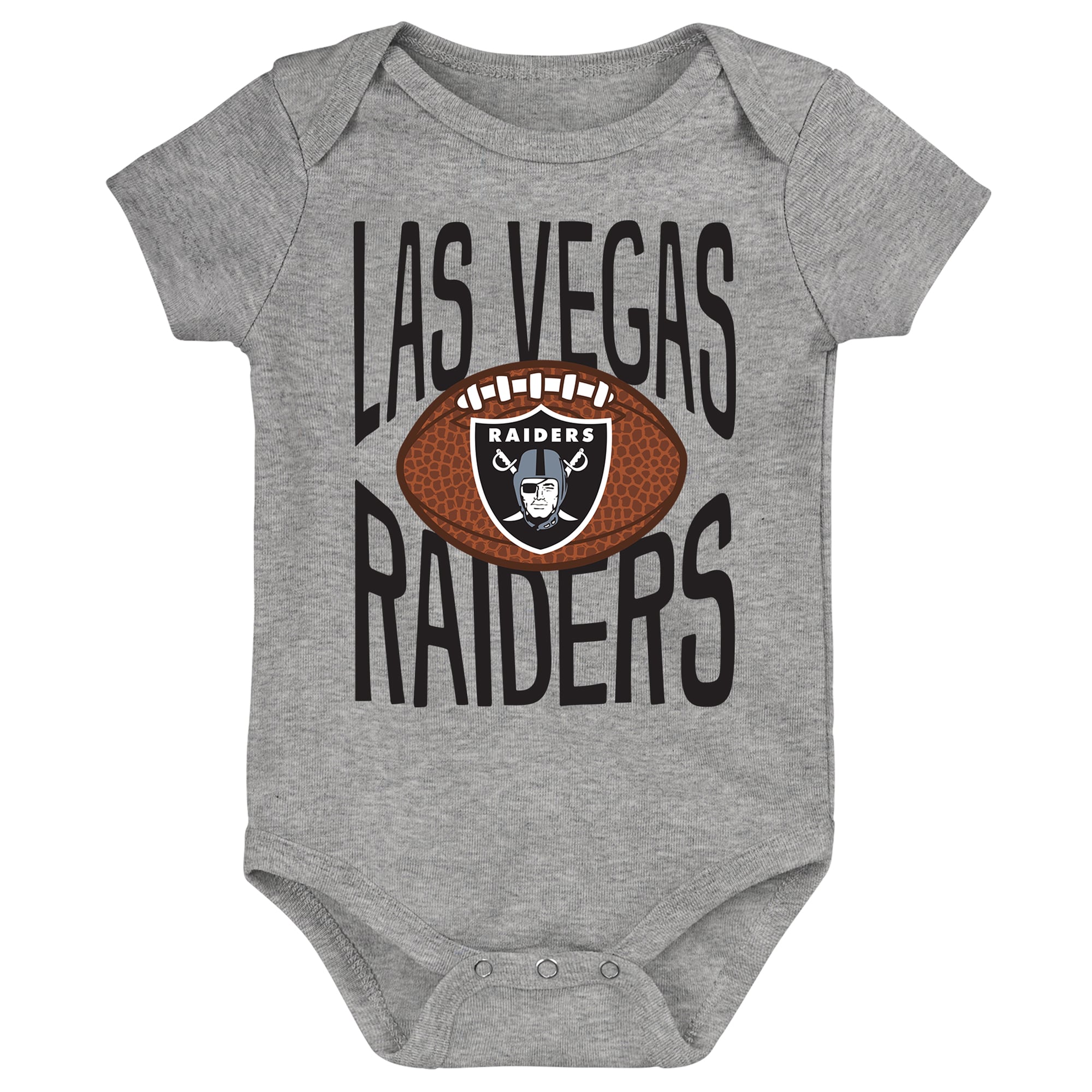 Newborn Outerstuff  Gray Las Vegas Raiders For the Ball Bodysuit