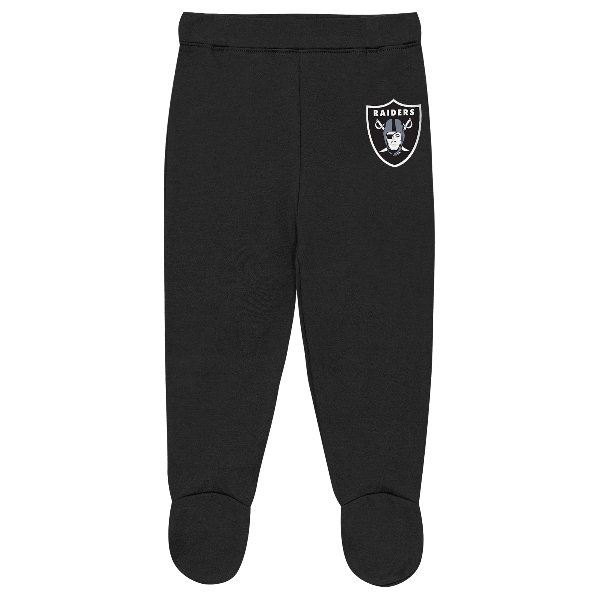 Ensemble pantalon et bonnet 3 pièces Outerstuff gris chiné Las Vegas Raiders Huddles & Giggles pour nouveau-né