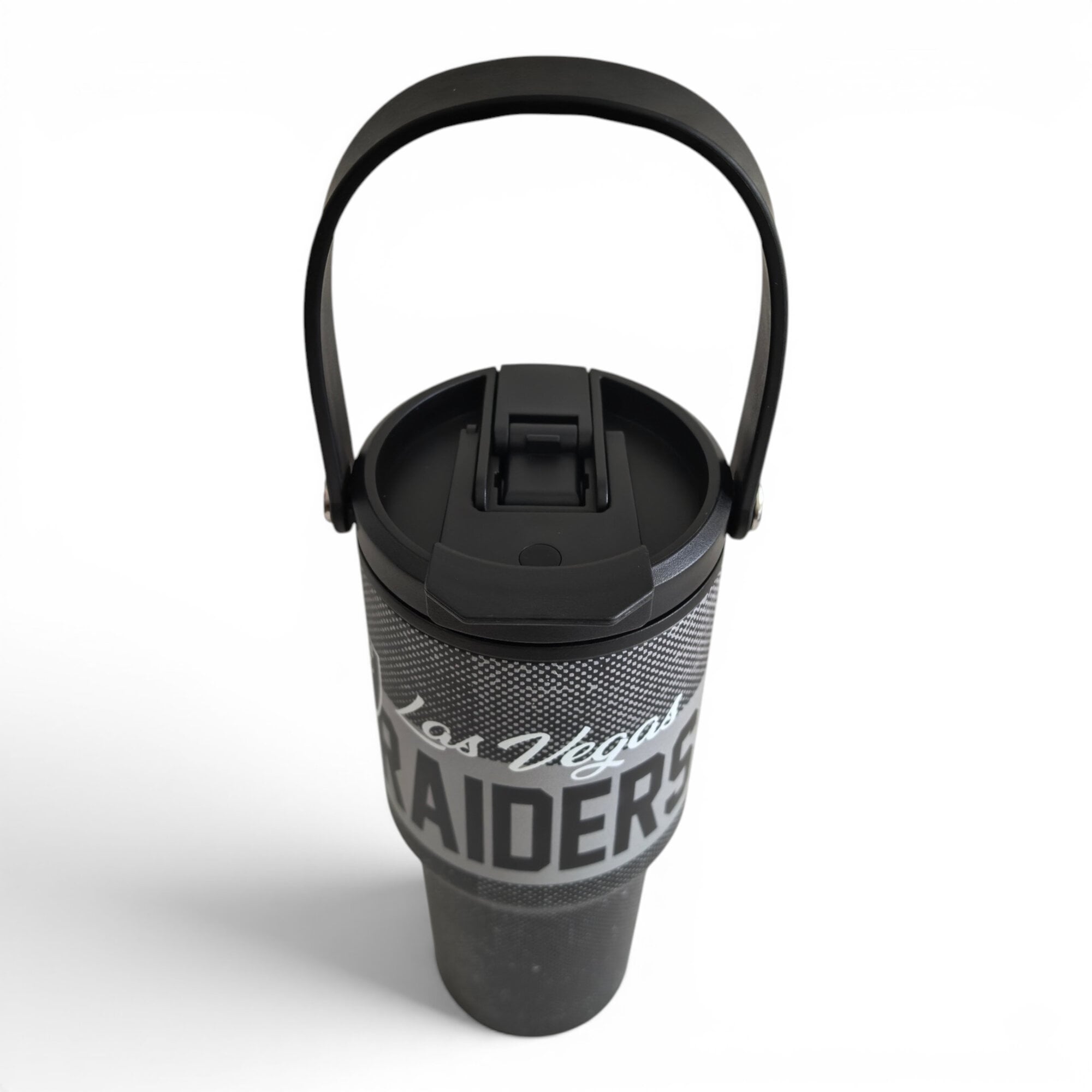 Pegasus Las Vegas Raiders 24oz. Speckled Gradient Stainless Steel Dual Top Water Bottle