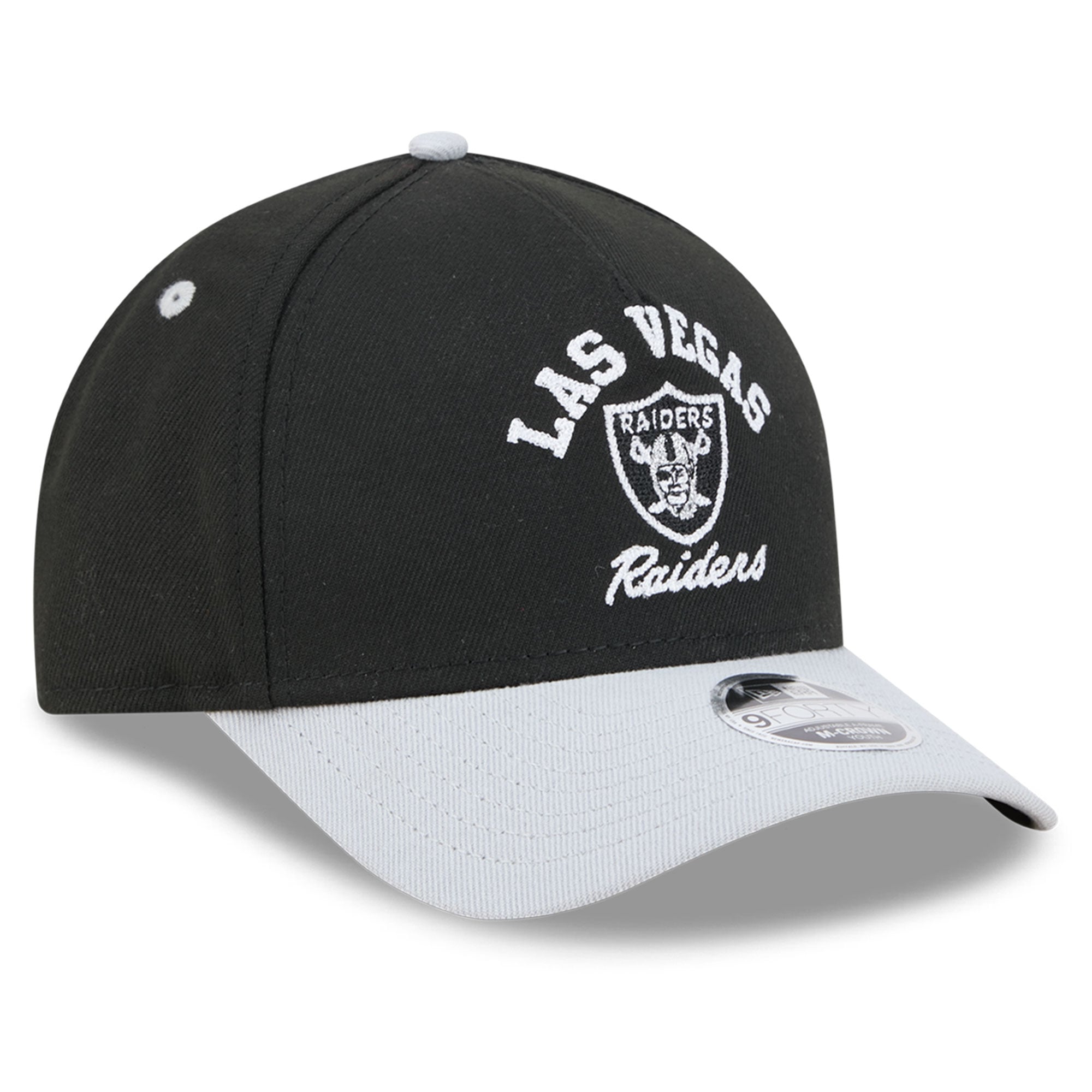Casquette ajustable New Era noire Las Vegas Raiders Arch 9FORTY A-Frame M-Crown pour enfants d'âge préscolaire