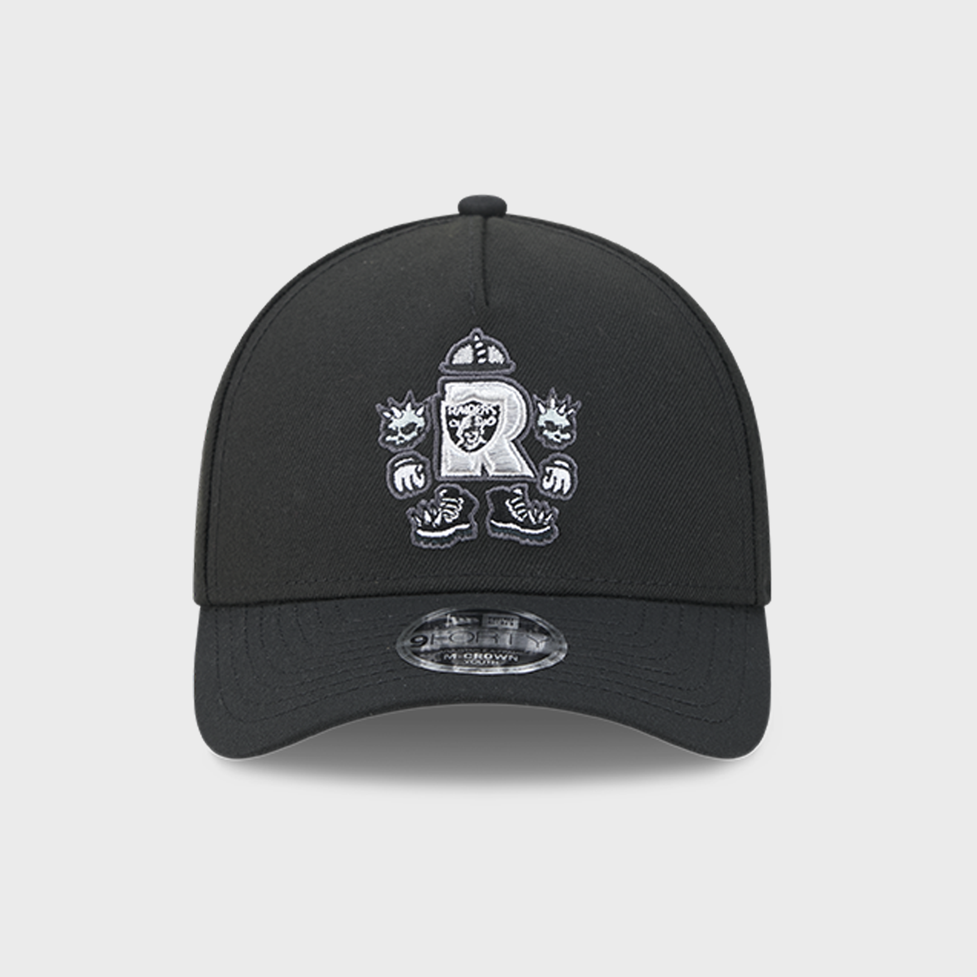 Casquette ajustable New Era 9FORTY M-Crown A-Frame noire à motif Las Vegas Raiders pour enfants d'âge préscolaire