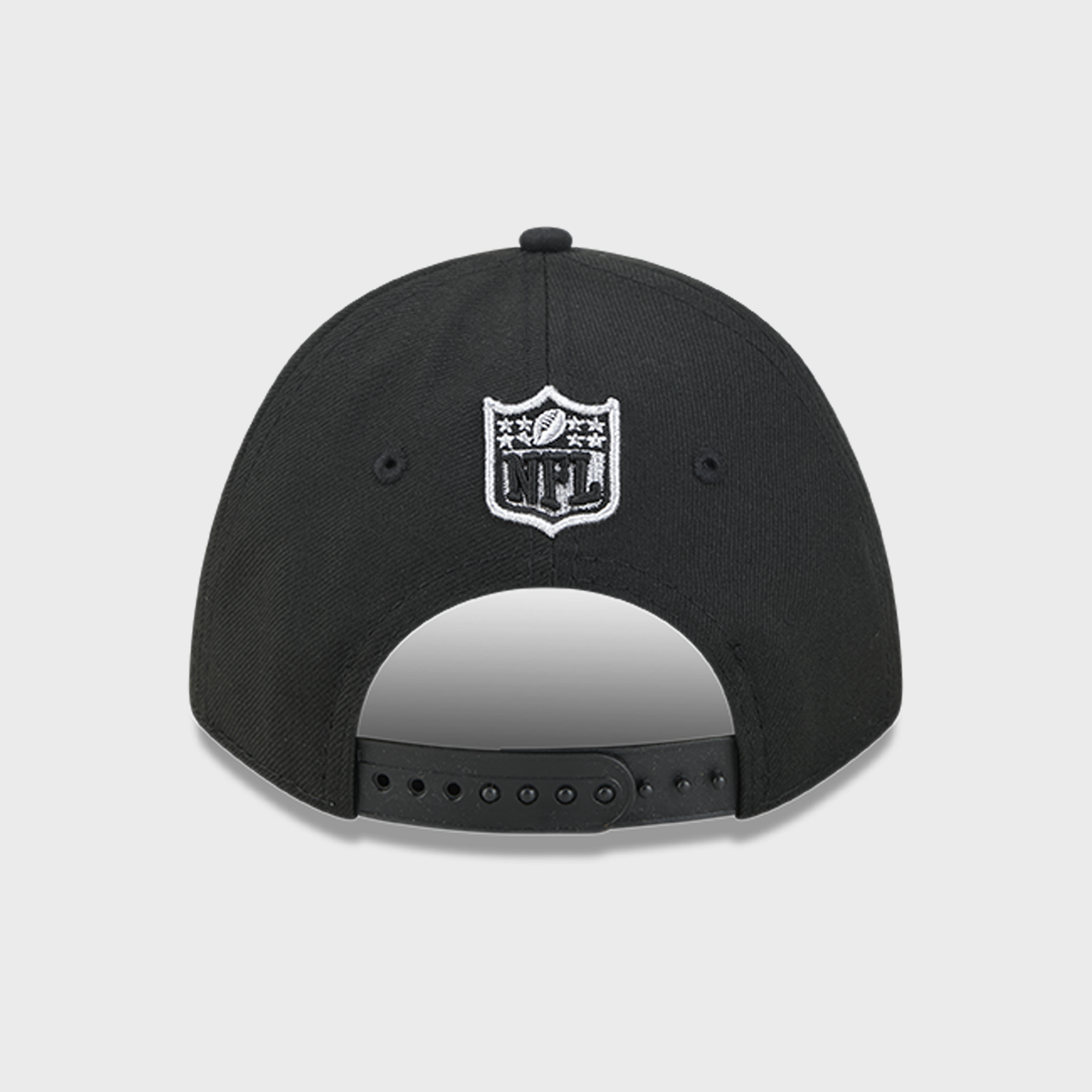 Casquette ajustable New Era 9FORTY M-Crown A-Frame noire à motif Las Vegas Raiders pour enfants d'âge préscolaire
