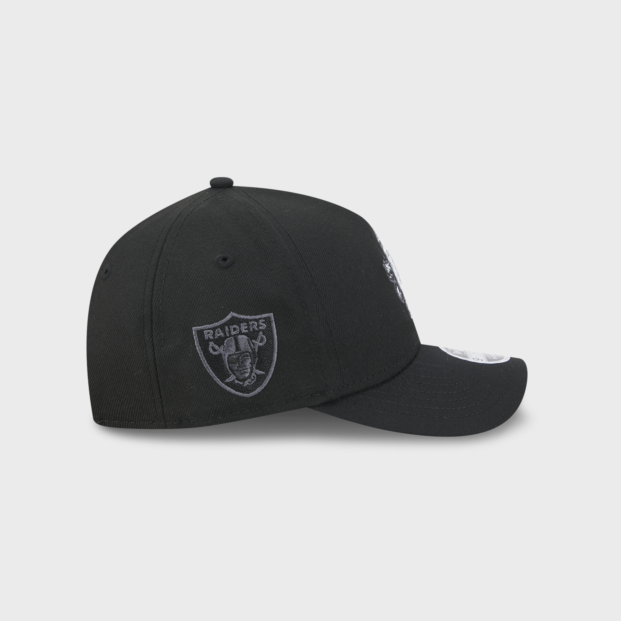 Casquette ajustable New Era 9FORTY M-Crown A-Frame noire à motif Las Vegas Raiders pour enfants d'âge préscolaire