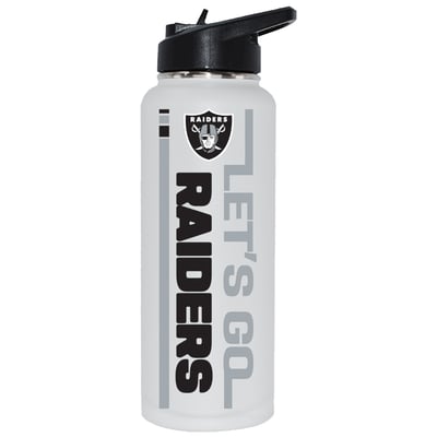 Las Vegas Raiders The Memory Company Let's Go 34oz. Stainless Steel Quencher Bottle